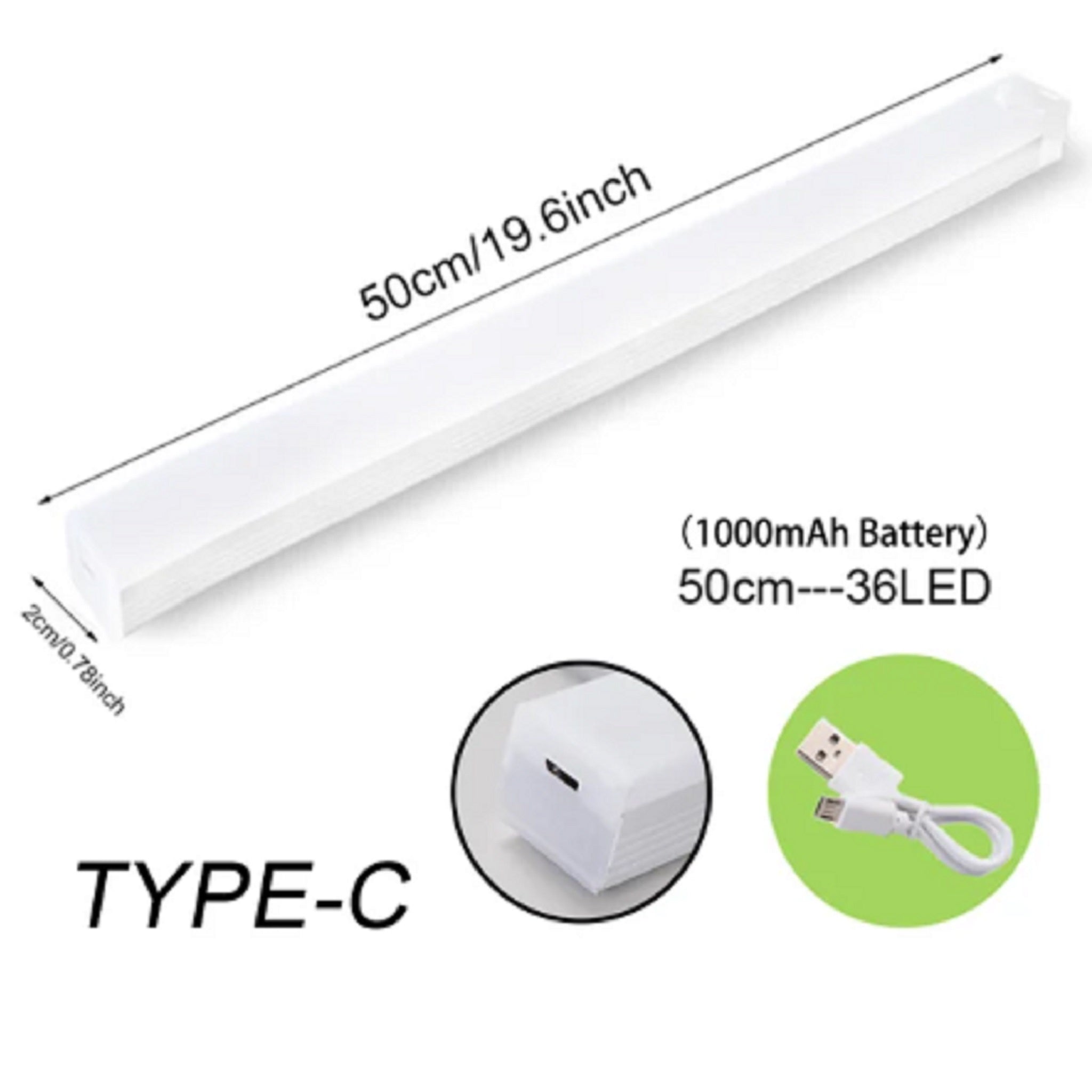 Bezprzewodowa Lampka LED 50 CM Na Magnesy + Czujnik Ruchu Samoprzylepna