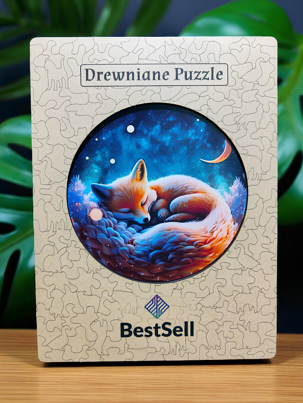 Puzzle Drewniane Śpiący Lisek