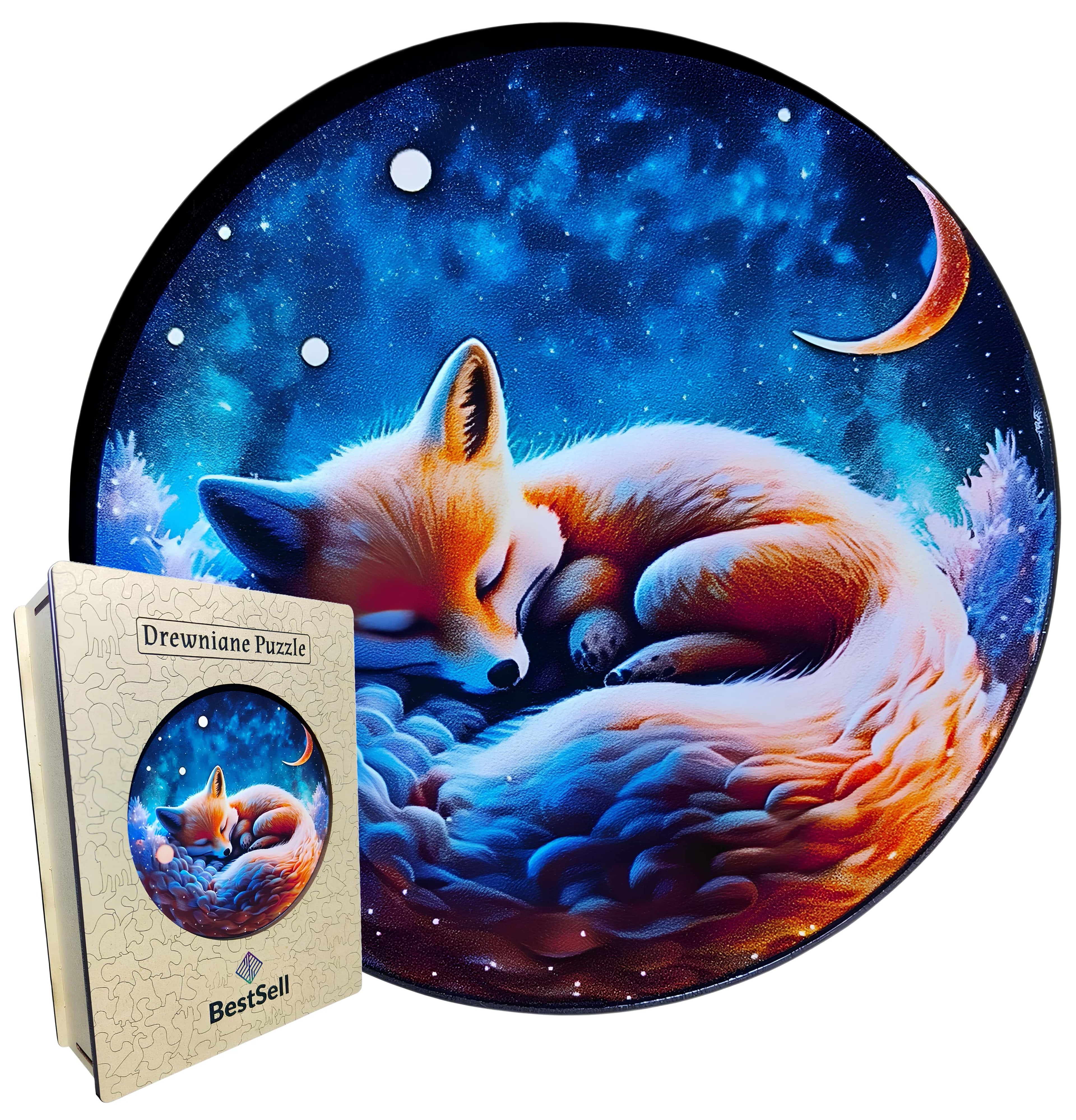 DREWNIANE PUZZLE BESTSELL UROCZY LIS LISEK - UKŁADANKA ZWIERZĘTA PUZZLE W KSZTAŁCIE ZWIERZĄT DLA DZIECI