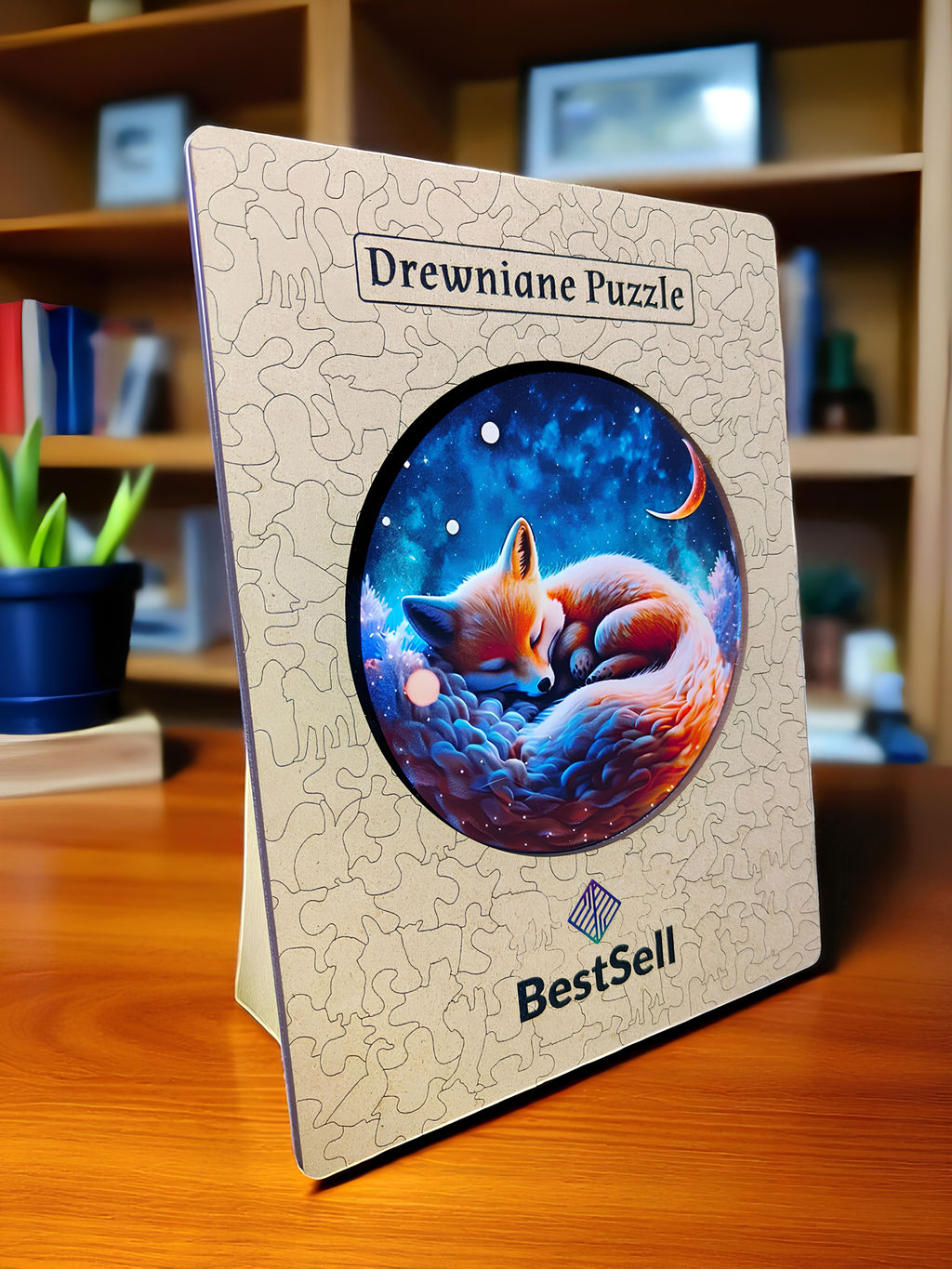 Puzzle Drewniane Śpiący Lisek