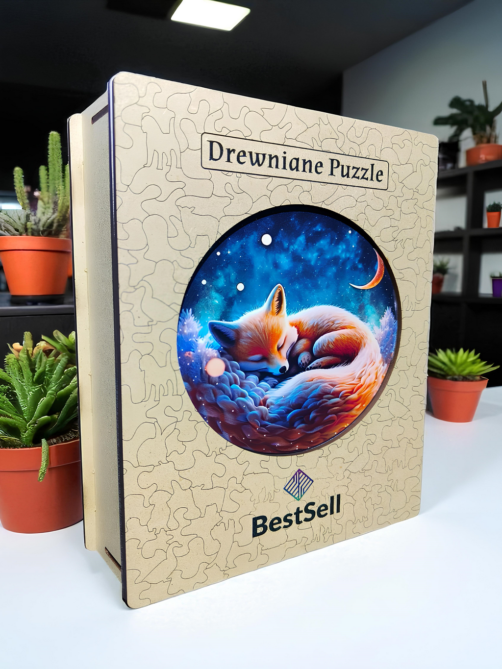 Puzzle Drewniane Śpiący Lisek