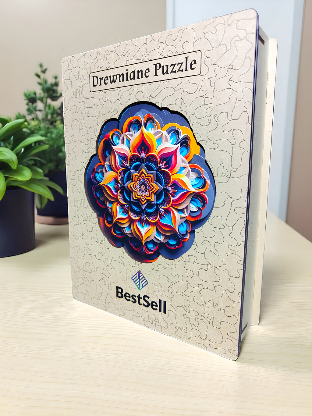 DREWNIANE PUZZLE BESTSELL MANDALA - KOLOROWA UKŁADANKA DLA DOROSŁYCH PREZENT NA URODZINY