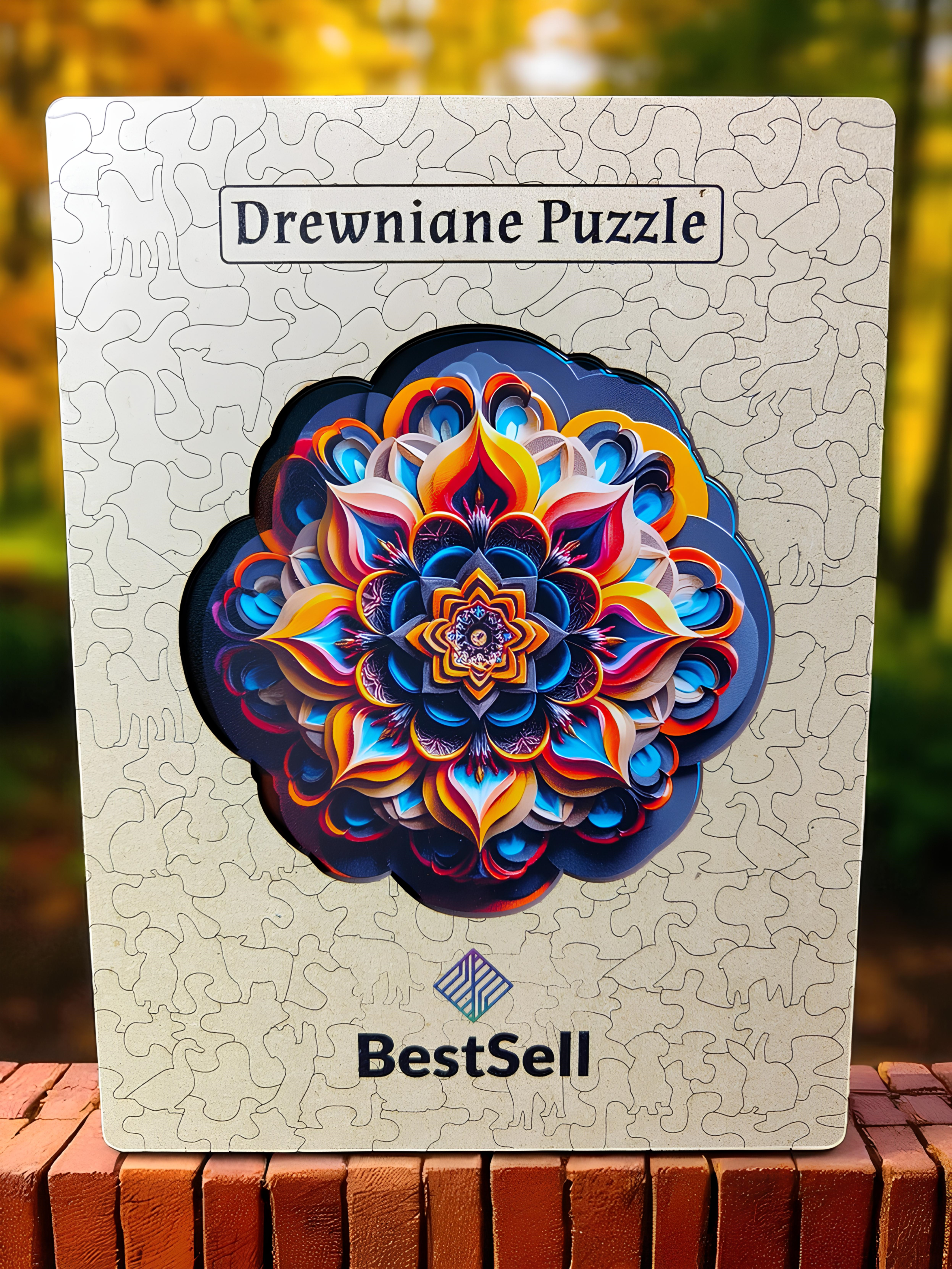 DREWNIANE PUZZLE BESTSELL MANDALA - KOLOROWA UKŁADANKA DLA DOROSŁYCH PREZENT NA URODZINY