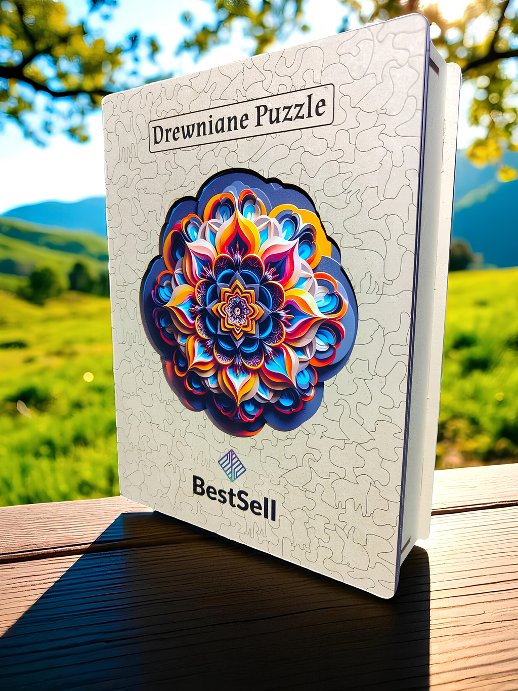 DREWNIANE PUZZLE BESTSELL MANDALA - KOLOROWA UKŁADANKA DLA DOROSŁYCH PREZENT NA URODZINY