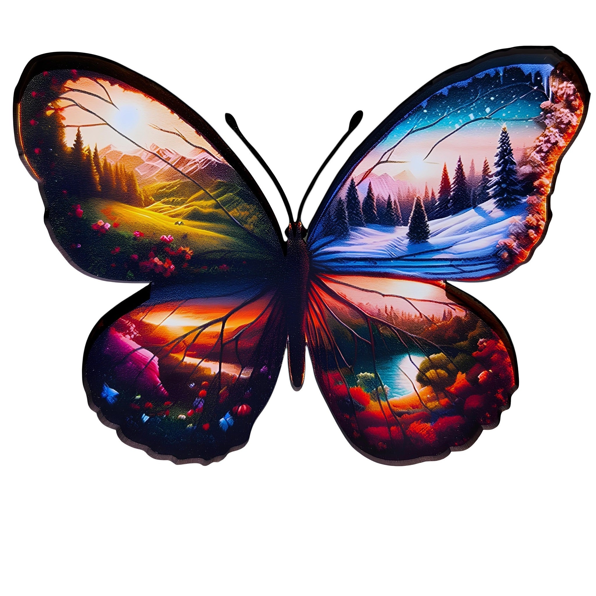 Puzzle Drewniane Motyl Pory Roku