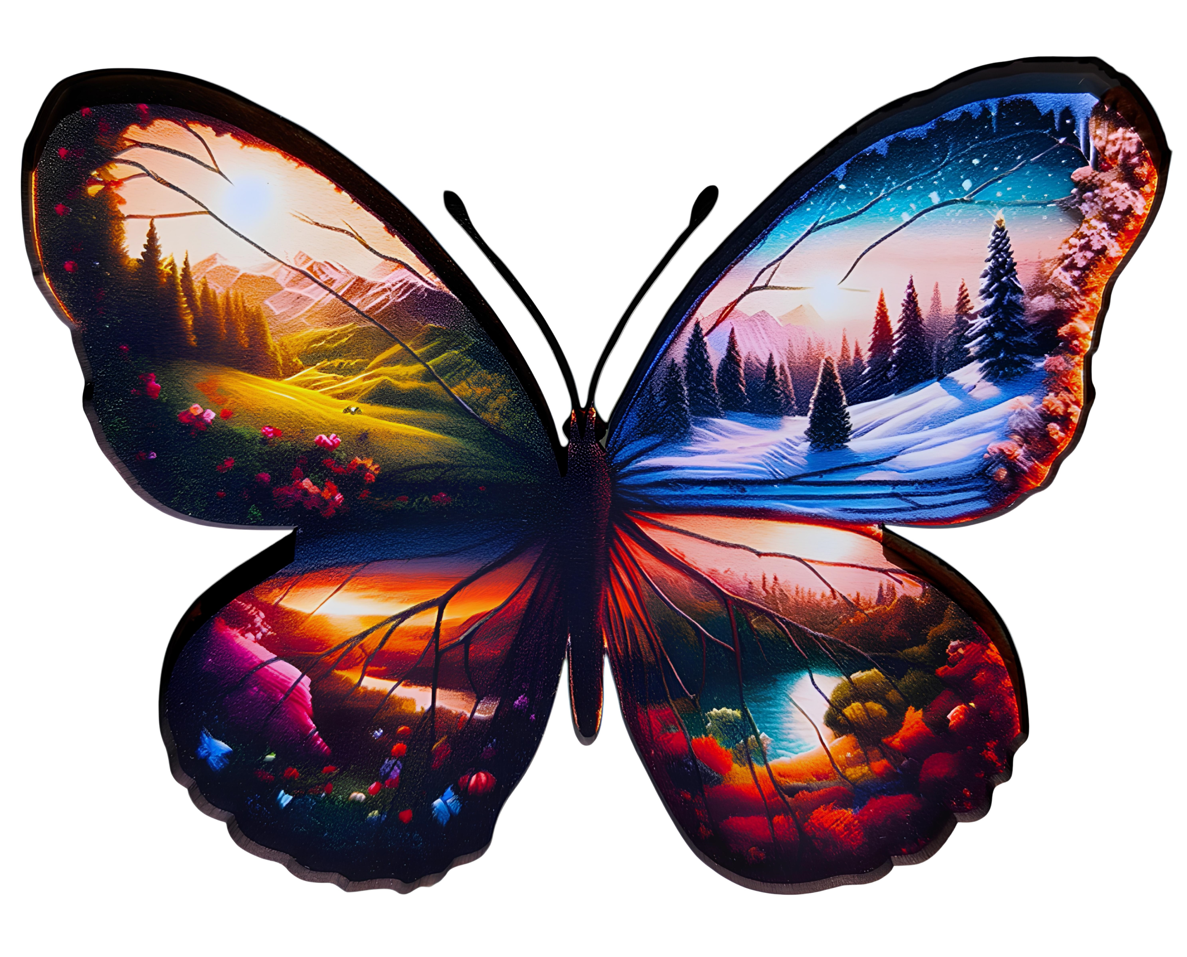 Puzzle Drewniane Motyl Pory Roku