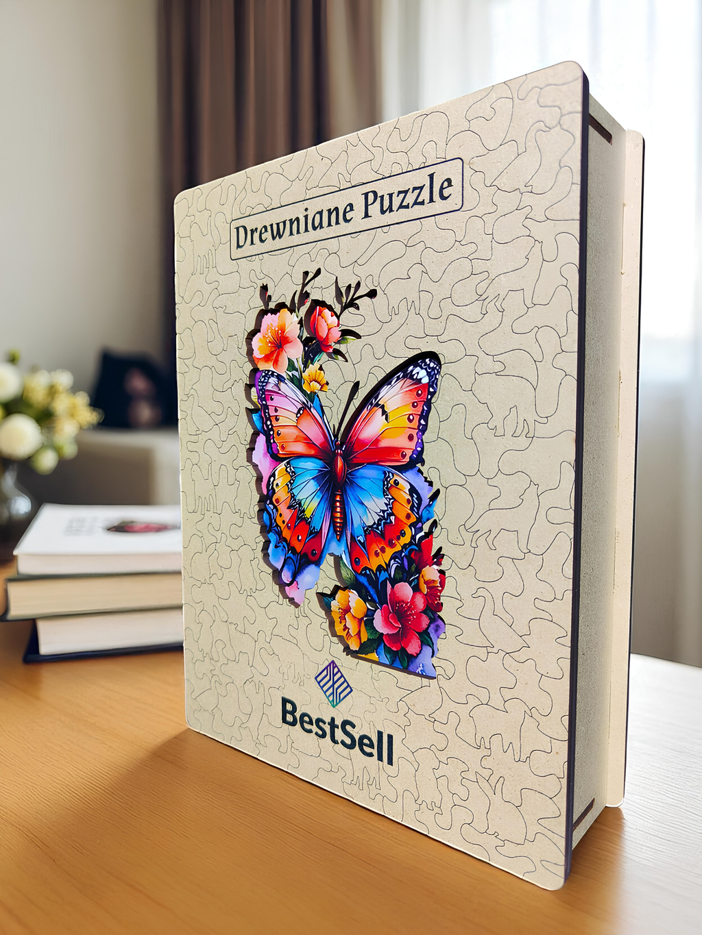 Butterfly in Flowers Wooden Puzzle