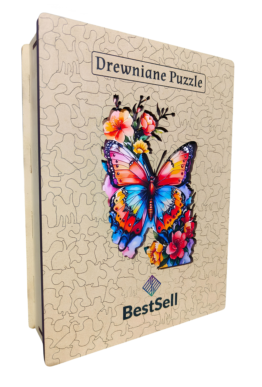 Butterfly in Flowers Wooden Puzzle