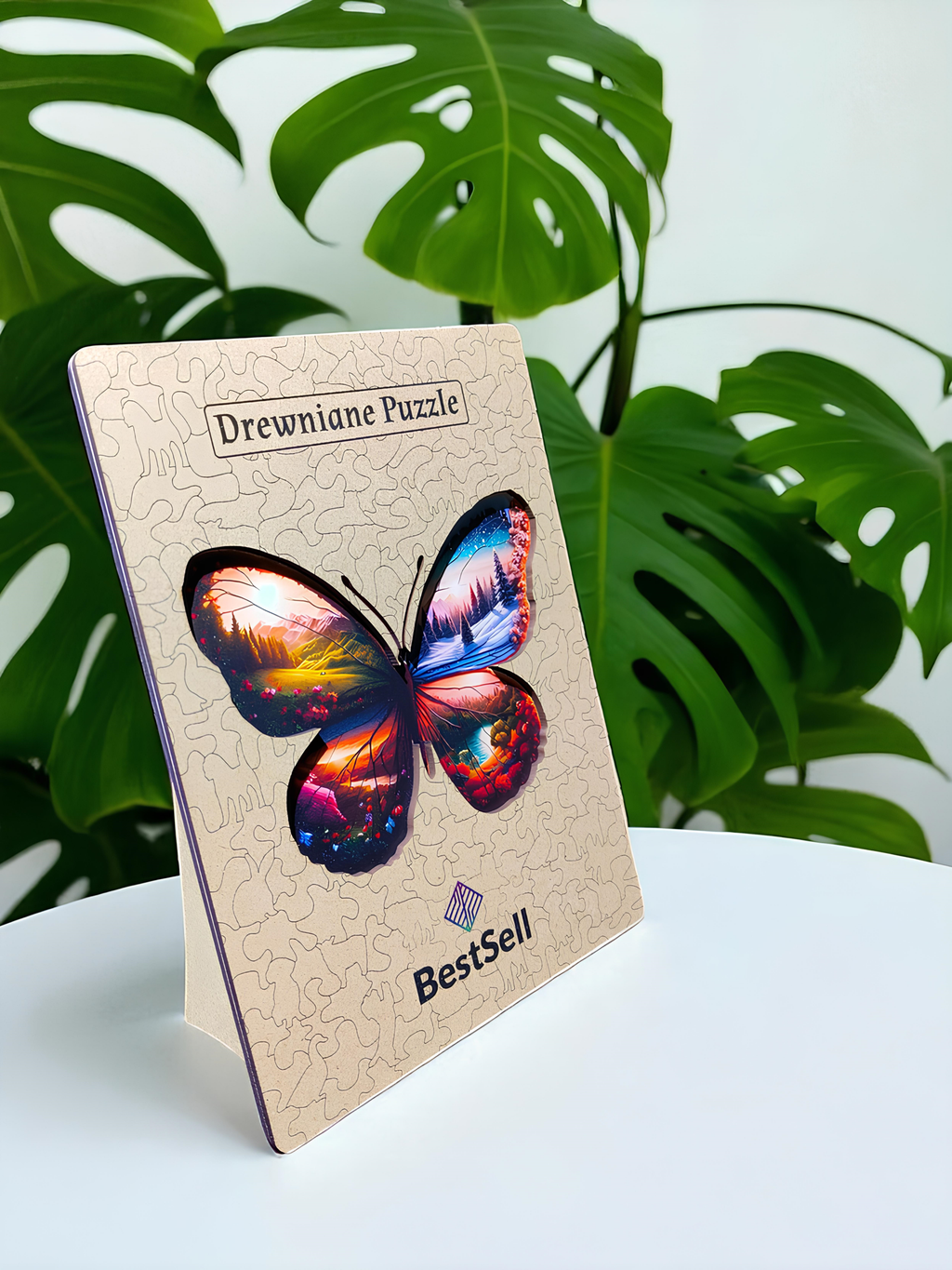 PUZZLE DREWNIANE MOTYL CZTERY PORY ROKU - PUZZLE ZWIERZĘTA UKŁADANKA DLA DZIECI DOROSŁYCH