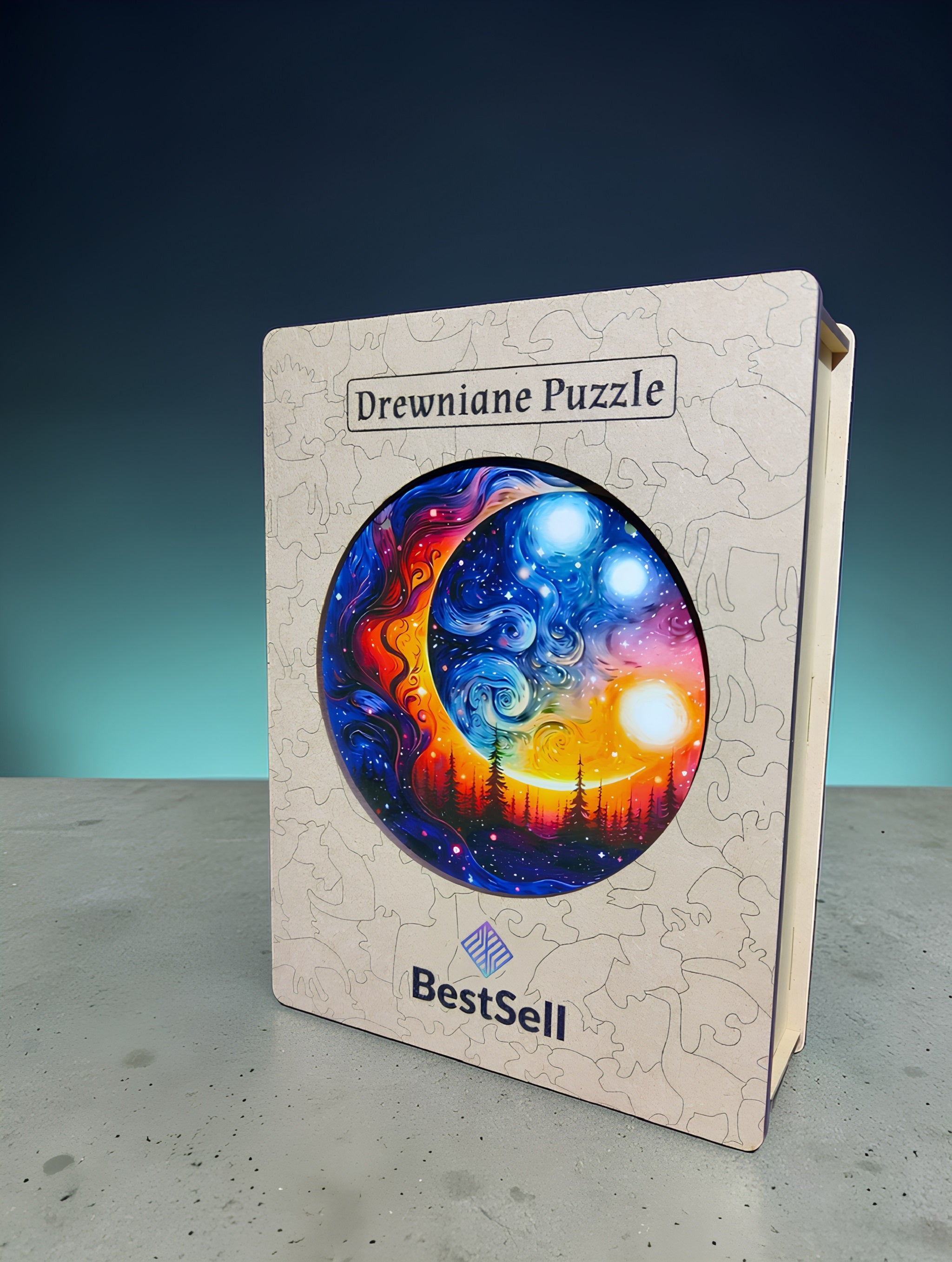Puzzle Drewniane Krajobraz Tajemnicza Noc