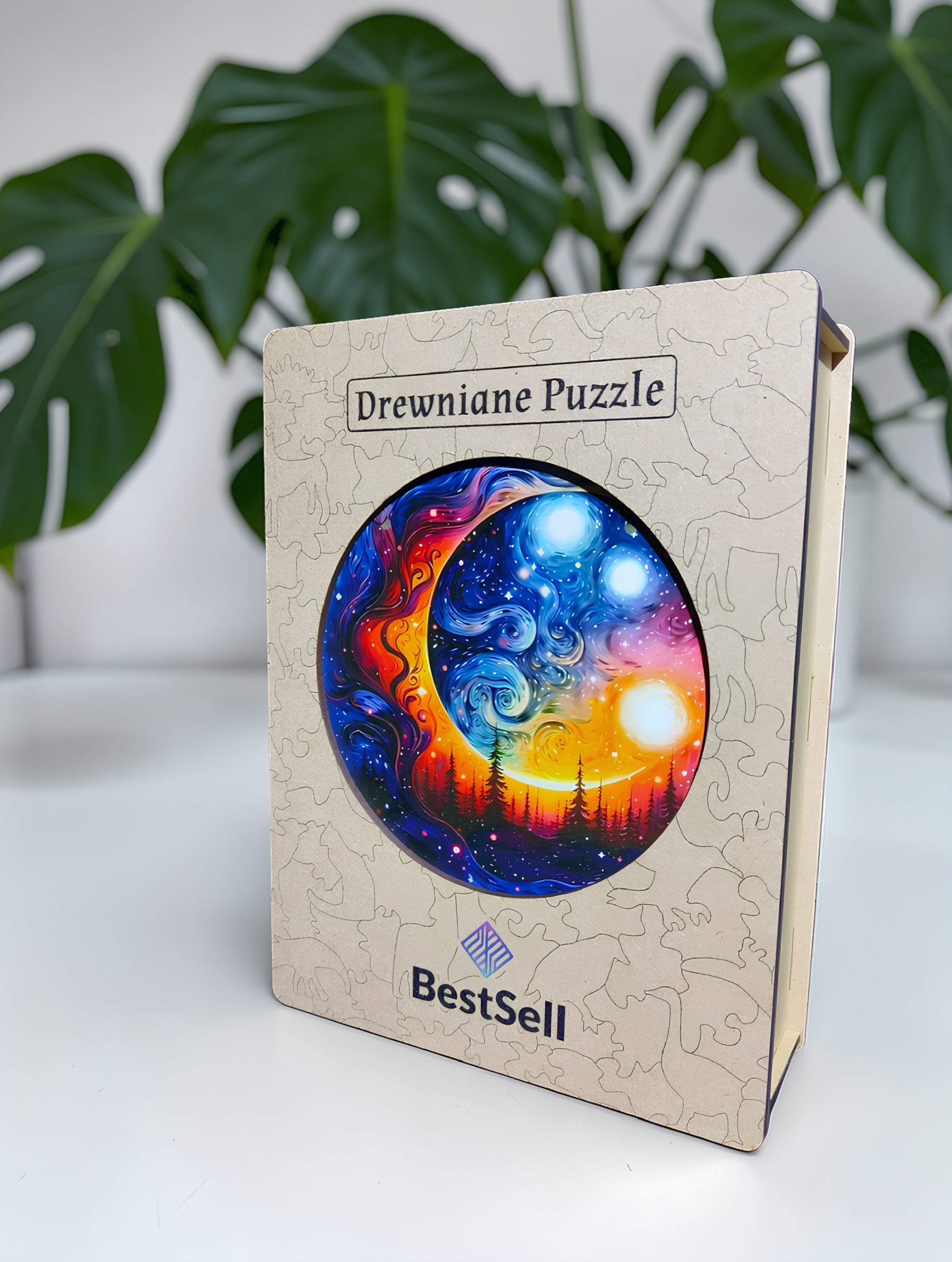 Puzzle Drewniane Krajobraz Tajemnicza Noc