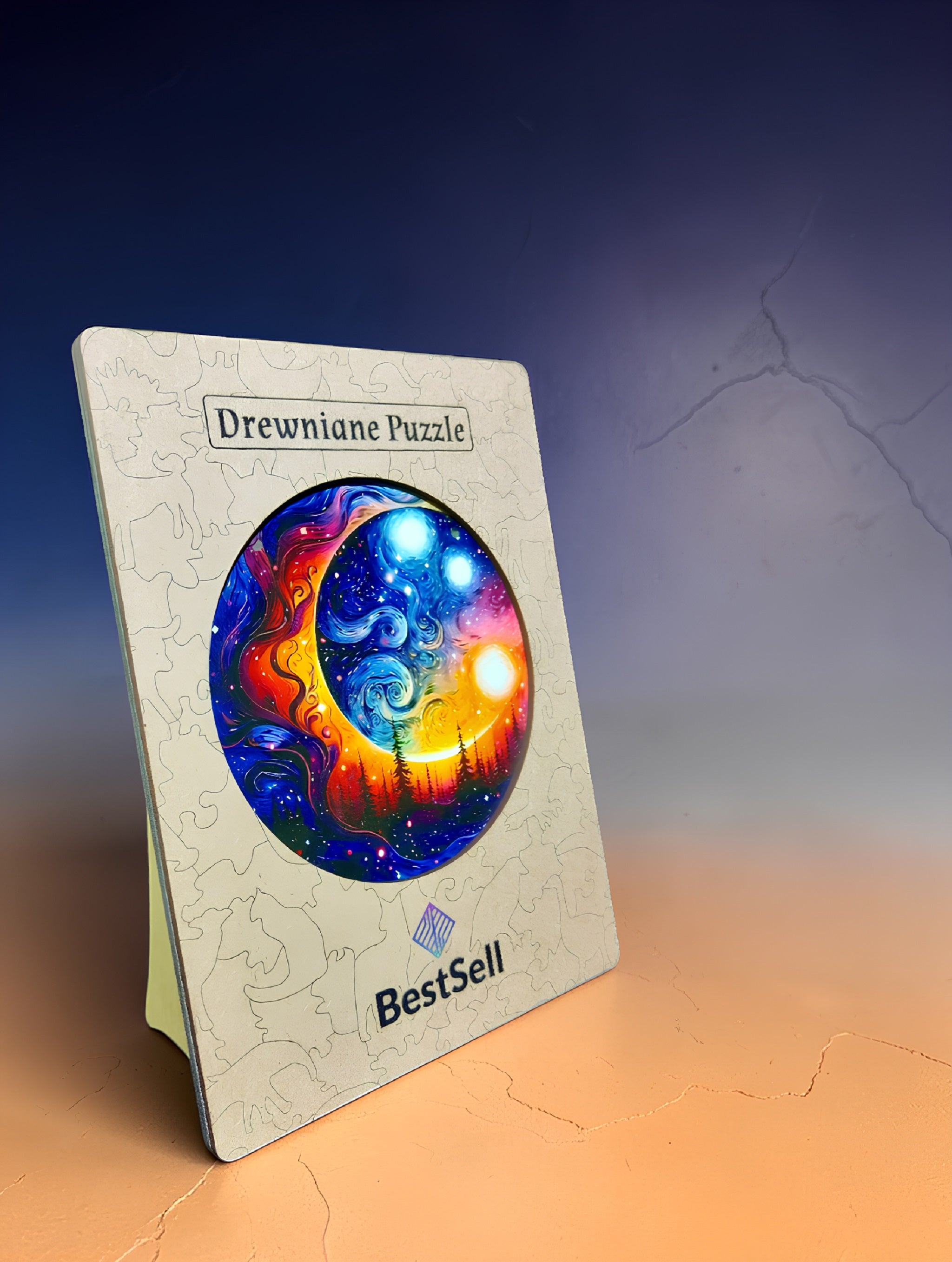 Puzzle Drewniane Krajobraz Tajemnicza Noc