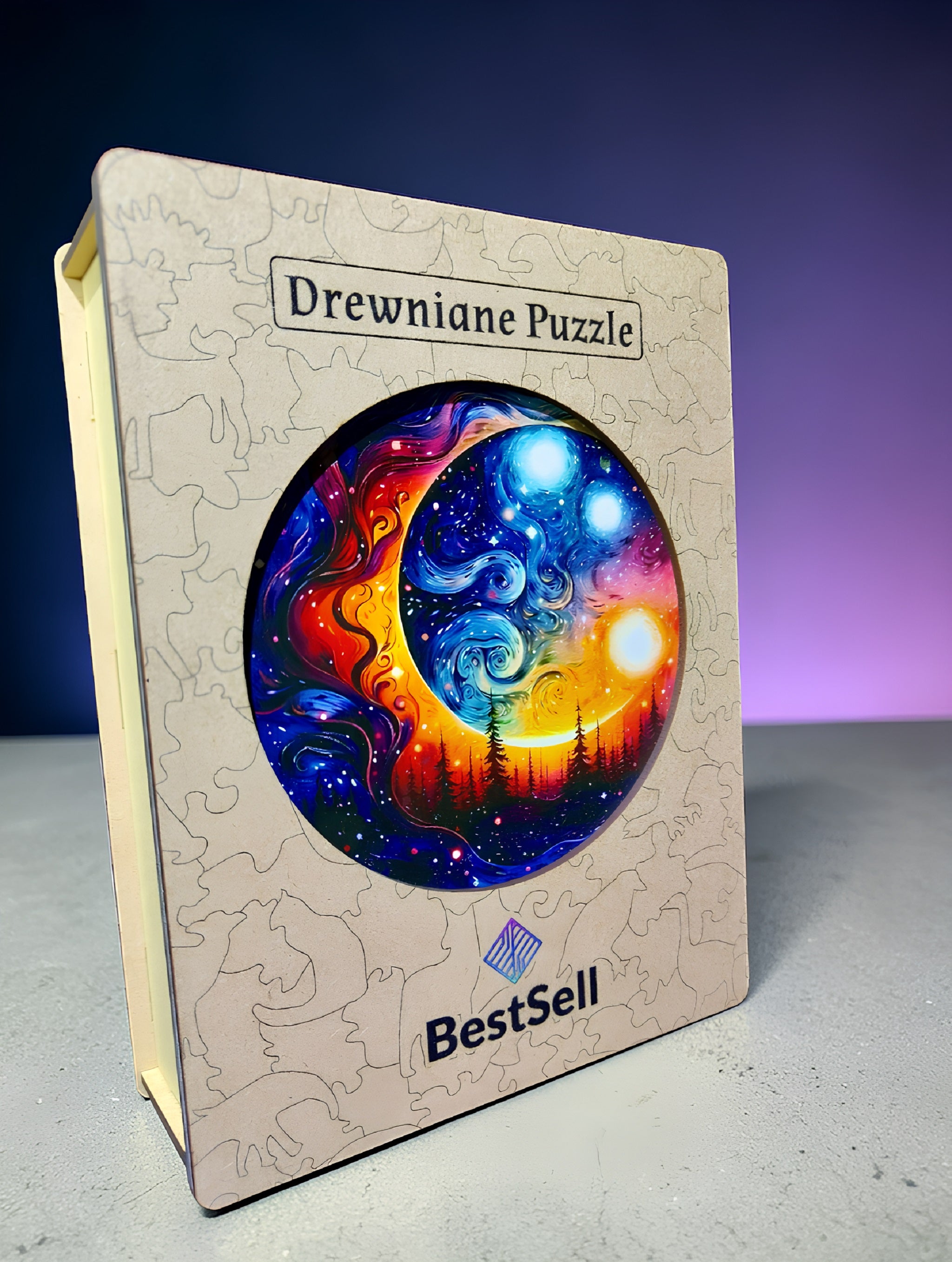 Puzzle Drewniane Krajobraz Tajemnicza Noc