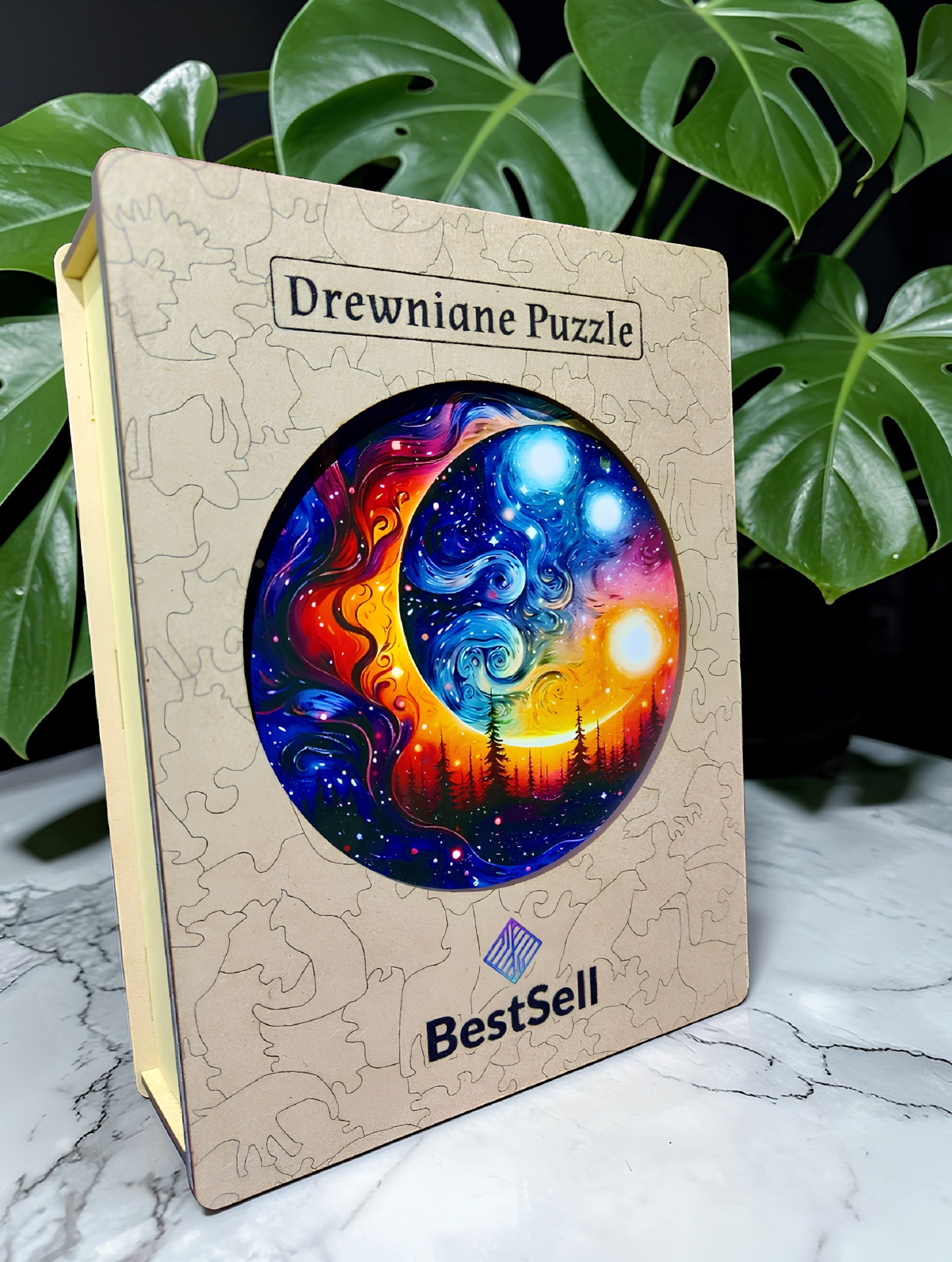 Puzzle Drewniane Krajobraz Tajemnicza Noc