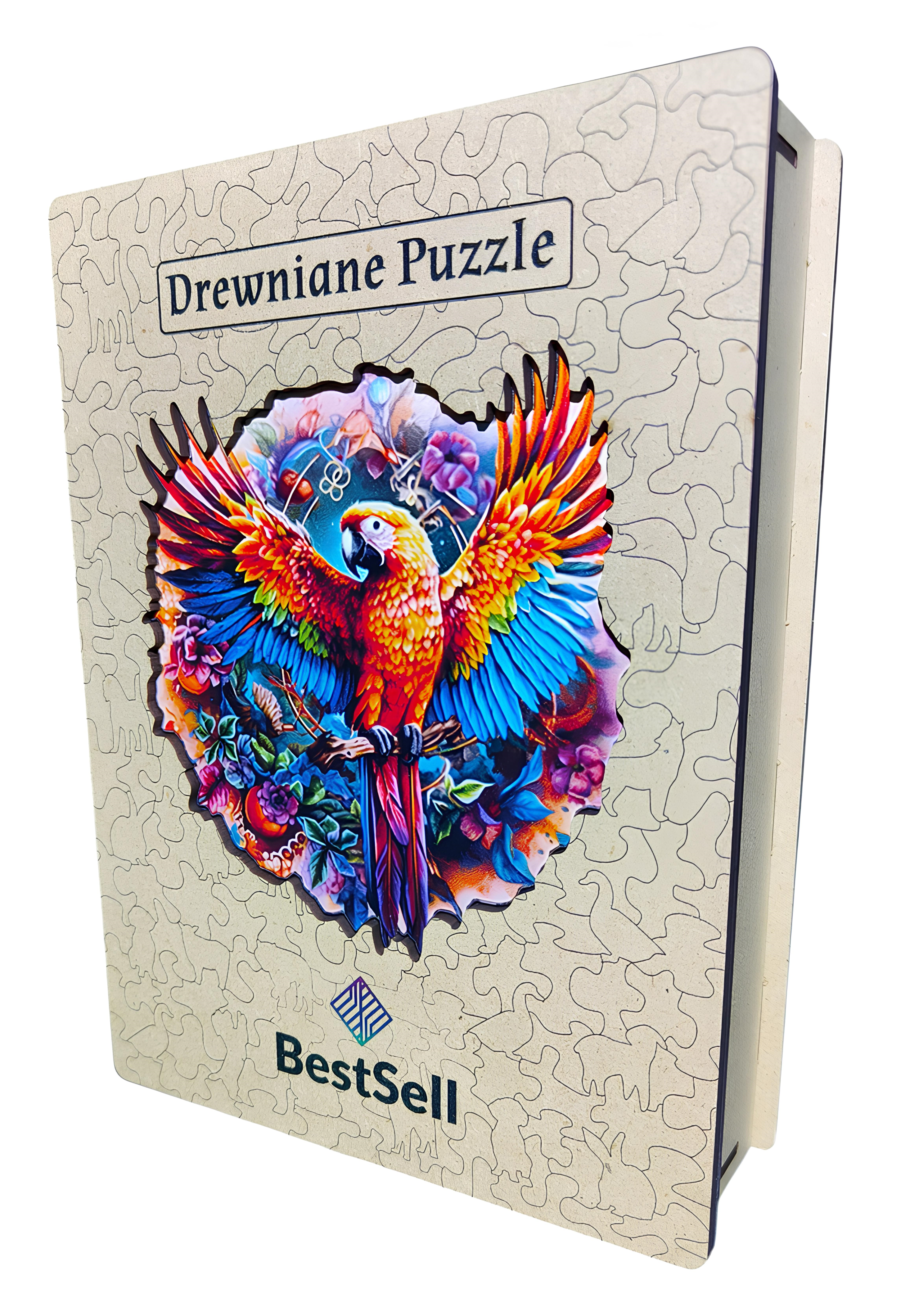 DREWNIANE PUZZLE BESTSELL RAJSKA PAPUGA - UKŁADANKA PTAK ZWIERZĘTA DLA DZIECI I DOROSŁYCH