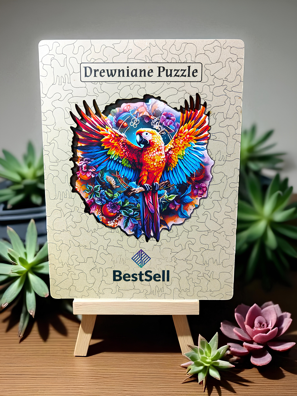 Puzzle Drewniane Rajska Papuga
