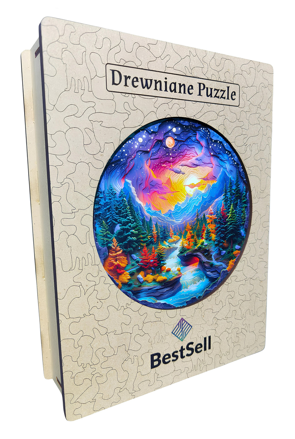 DREWNIANE PUZZLE BESTSELL KOLOROWY KRAJOBRAZ NATURA - UKŁADANKA DLA DZIECI I DOROSŁYCH NA PREZENT