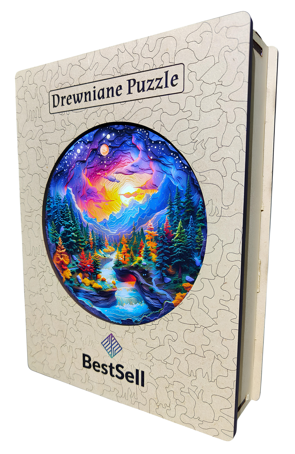 DREWNIANE PUZZLE BESTSELL KOLOROWY KRAJOBRAZ NATURA - UKŁADANKA DLA DZIECI I DOROSŁYCH NA PREZENT