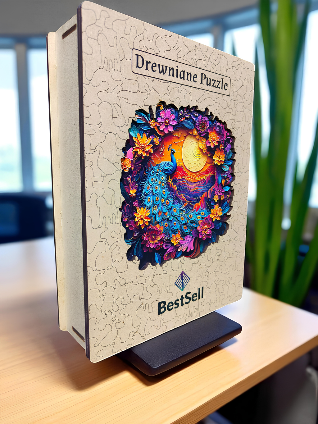 DREWNIANE PUZZLE BESTSELL KOLOROWY PAW PTAK - UKŁADANKA PUZZLE W KSZTAŁCIE ZWIERZĄT