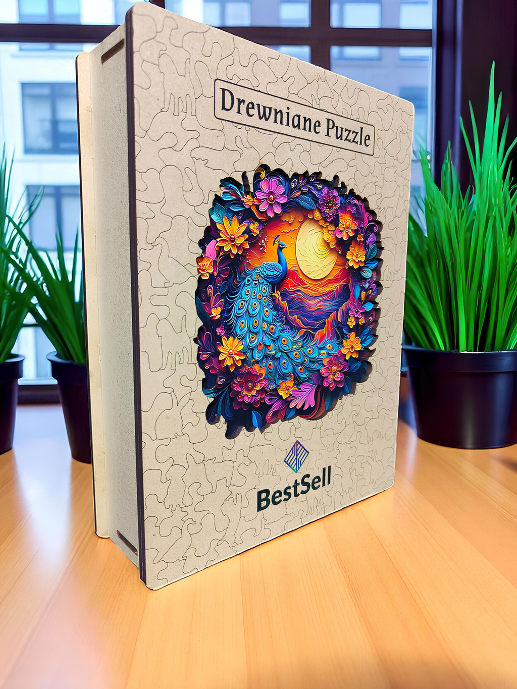 DREWNIANE PUZZLE BESTSELL KOLOROWY PAW PTAK - UKŁADANKA PUZZLE W KSZTAŁCIE ZWIERZĄT