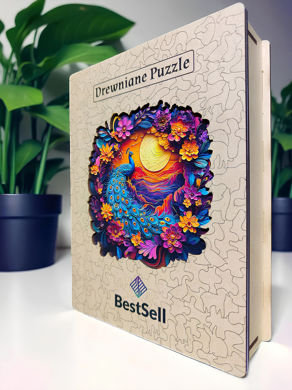 DREWNIANE PUZZLE BESTSELL KOLOROWY PAW PTAK - UKŁADANKA PUZZLE W KSZTAŁCIE ZWIERZĄT