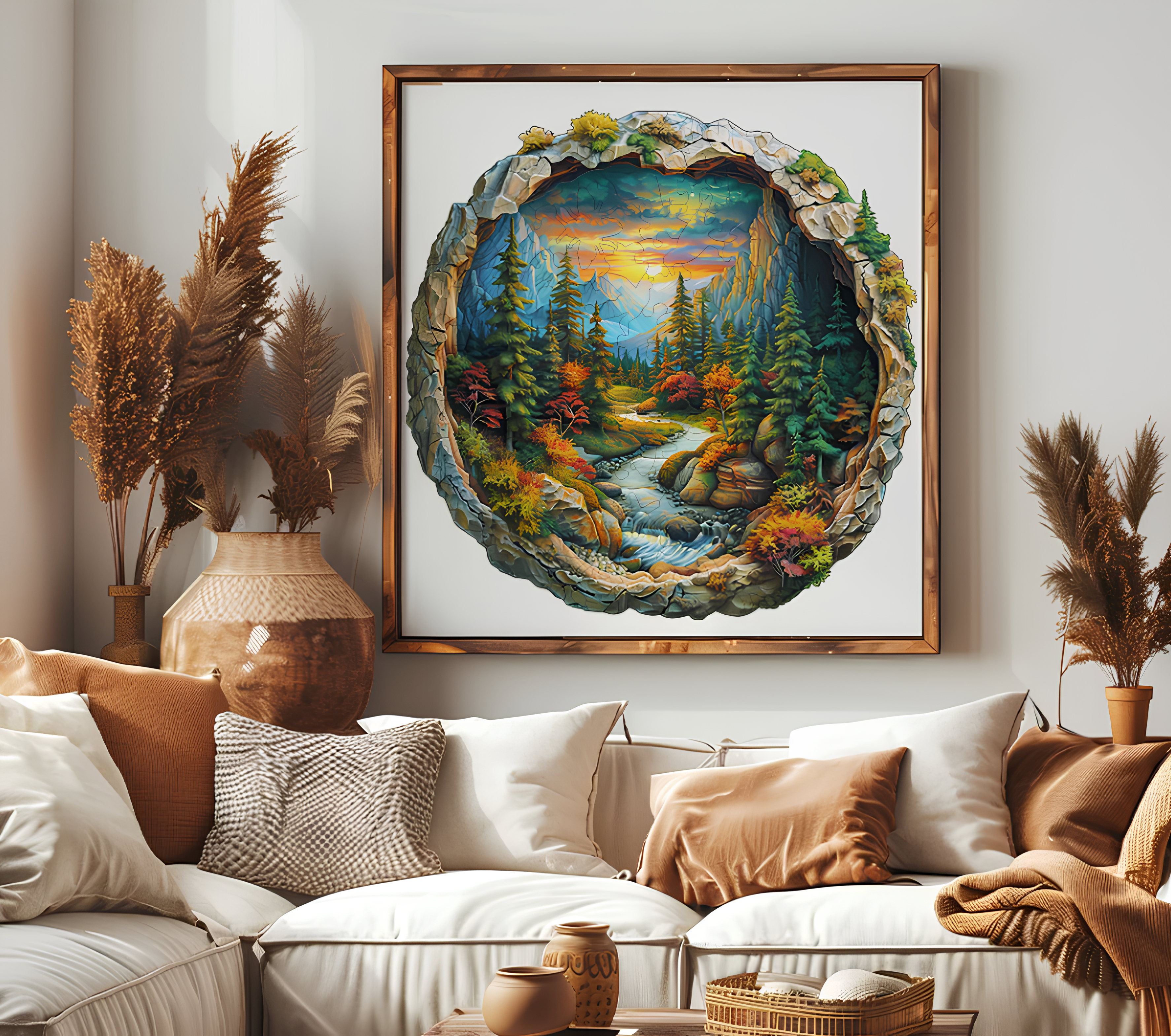 KRAJOBRAZ NATURA PUZZLE DREWNIANE W KSZTAŁCIE ZWIERZĄT PREZENT DLA DOROSŁYCH