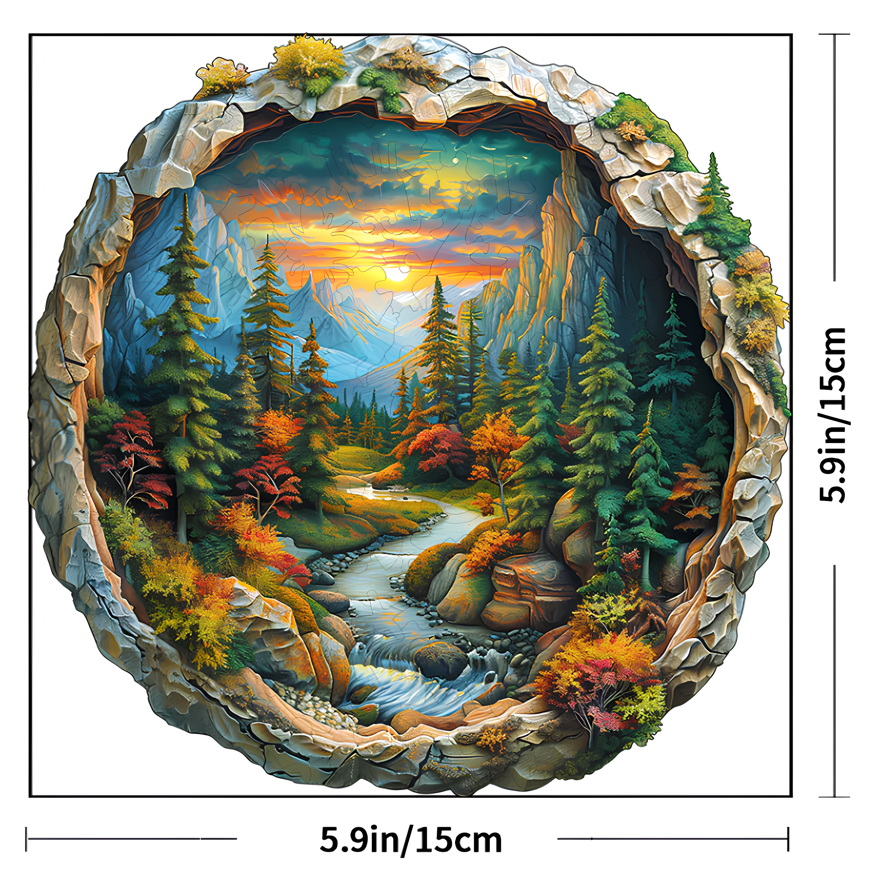 KRAJOBRAZ NATURA PUZZLE DREWNIANE W KSZTAŁCIE ZWIERZĄT PREZENT DLA DOROSŁYCH