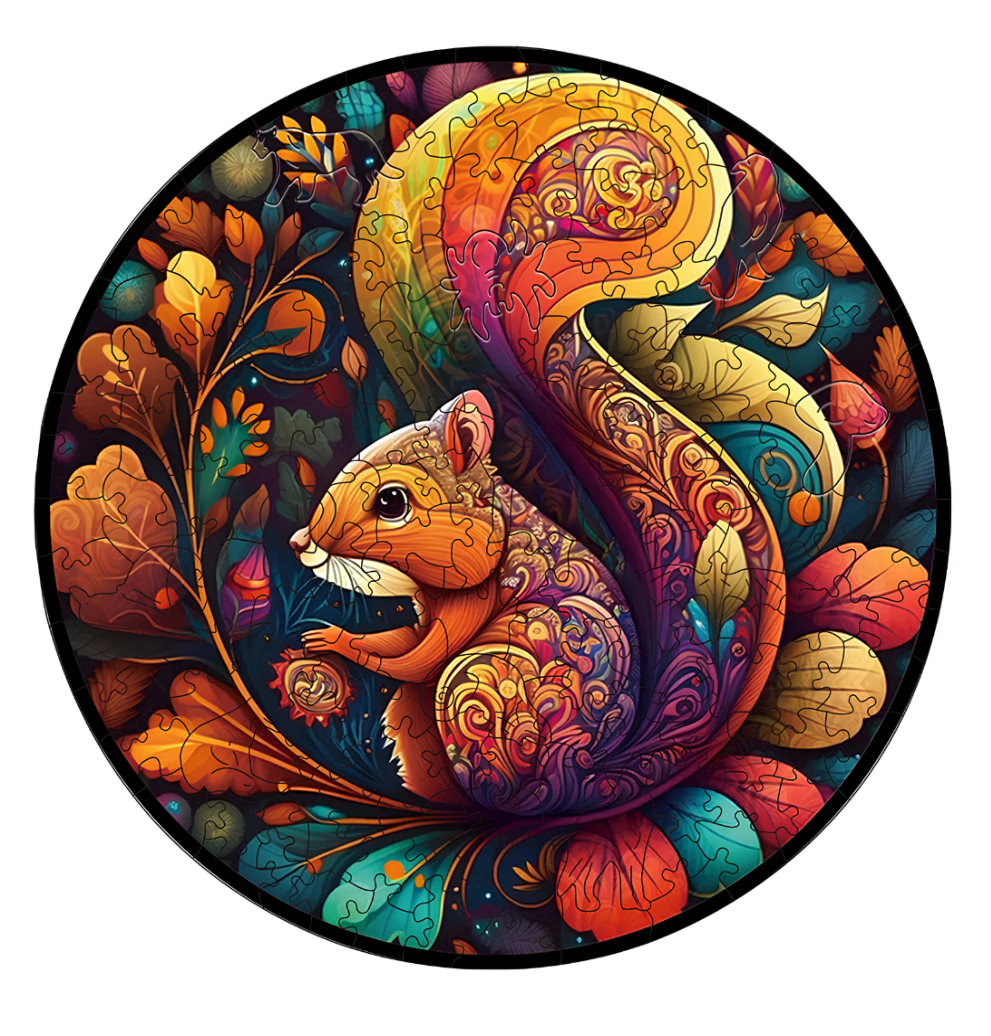 PUZZLE DREWNIANE WIEWIÓRKA PUZZLE W KSZTAŁCIE ZWIERZĄT