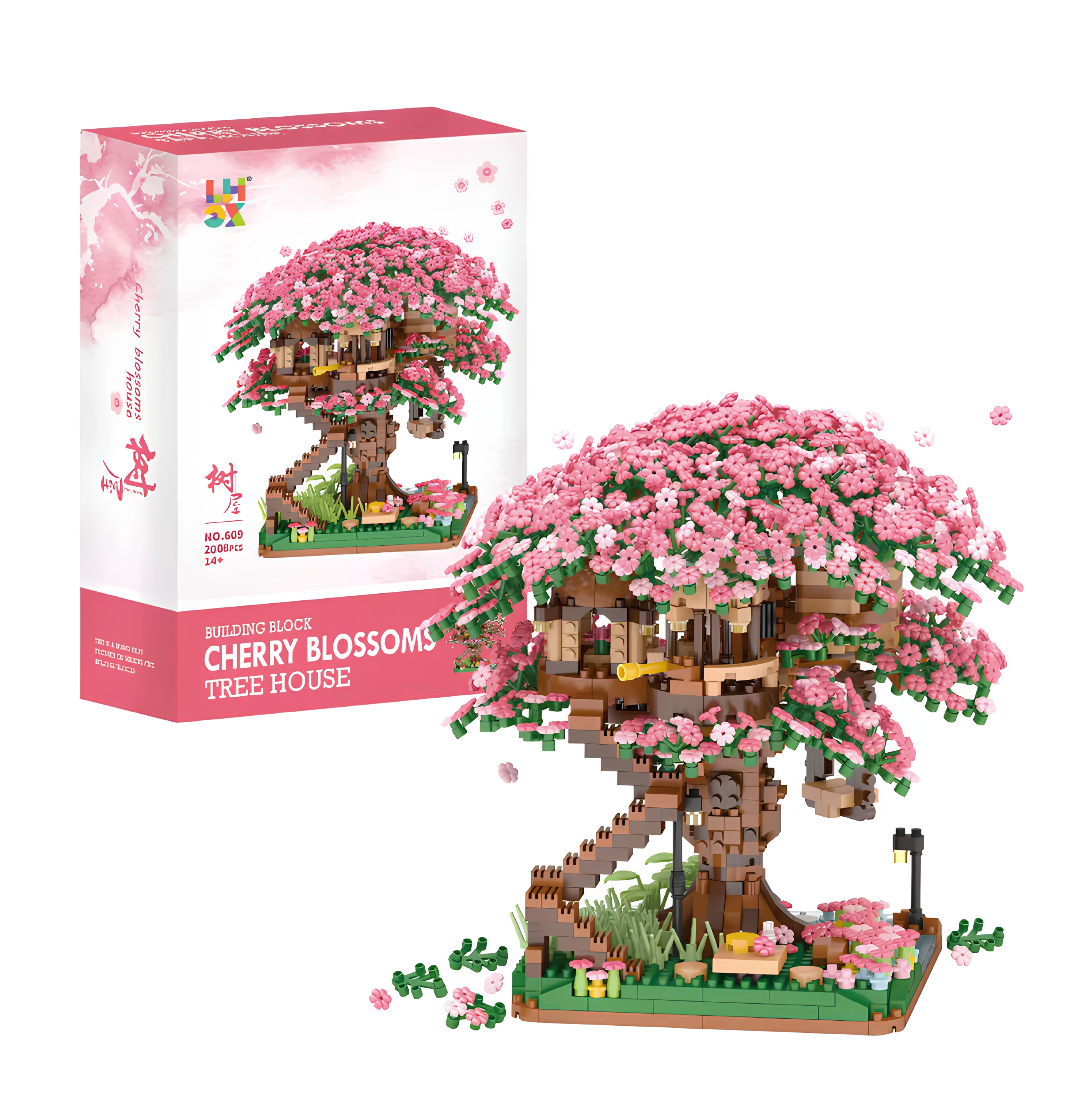 DRZEWO BONSAI JAPOŃSKIE KLOCKI KONSTRUKCYJNE PREZENT DLA DZIECI - 2008 ELEMENTÓW