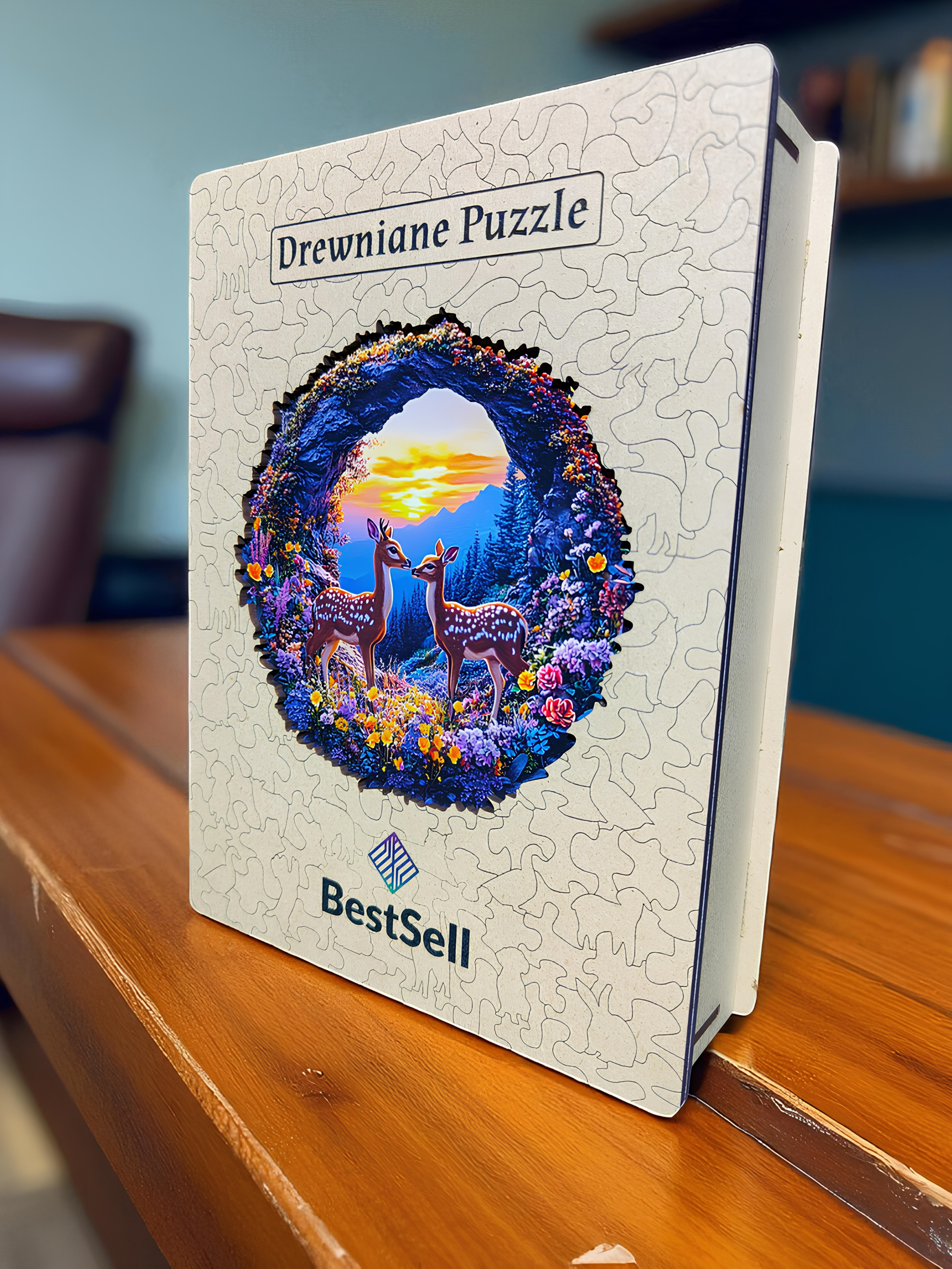 DREWNIANE PUZZLE BESTSELL SARNY NA ŁĄCE - UKŁADANKA ZWIERZĘTA PREZENT DLA DZIECI I DOROSŁYCH