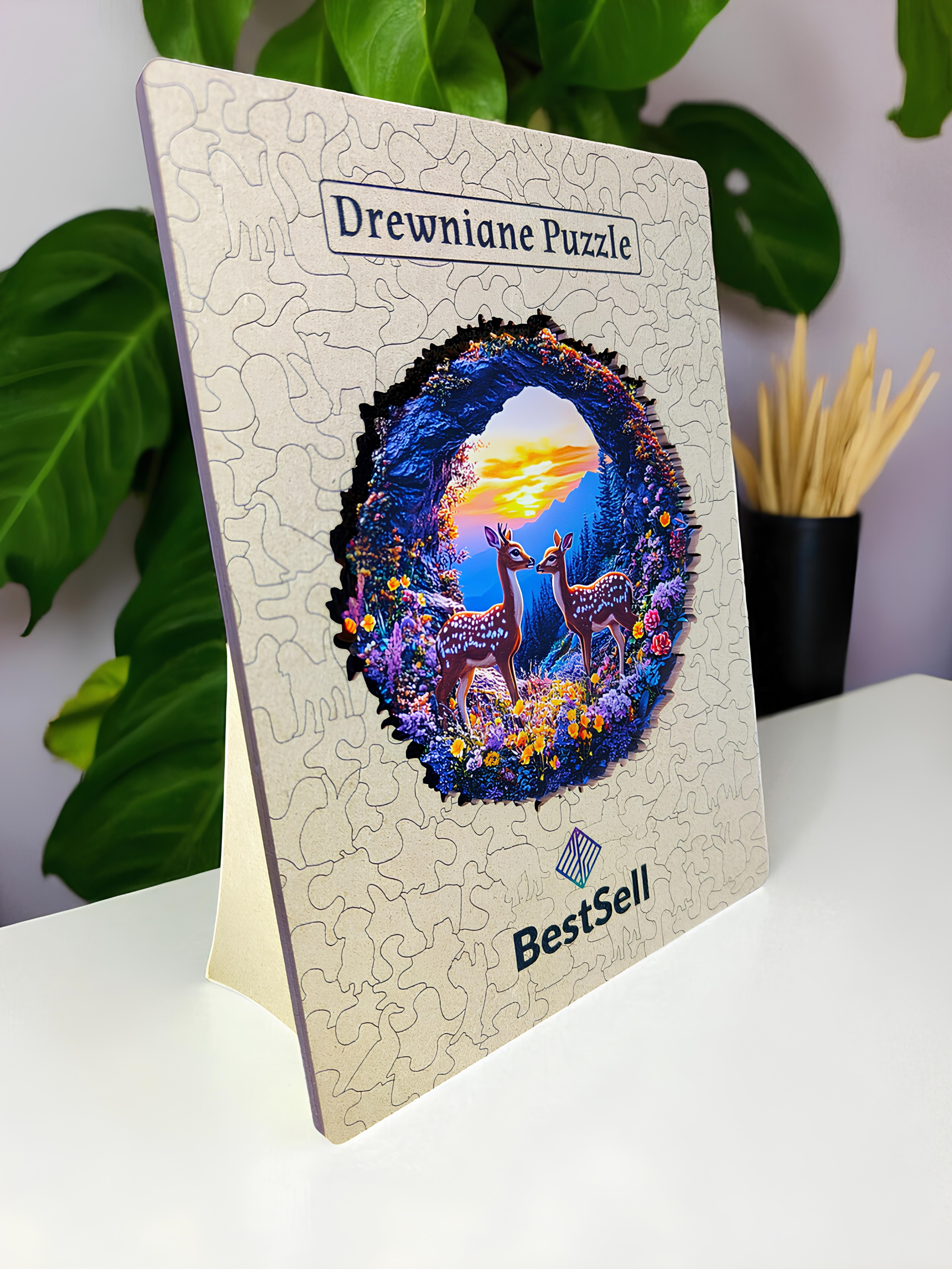 DREWNIANE PUZZLE BESTSELL SARNY NA ŁĄCE - UKŁADANKA ZWIERZĘTA PREZENT DLA DZIECI I DOROSŁYCH