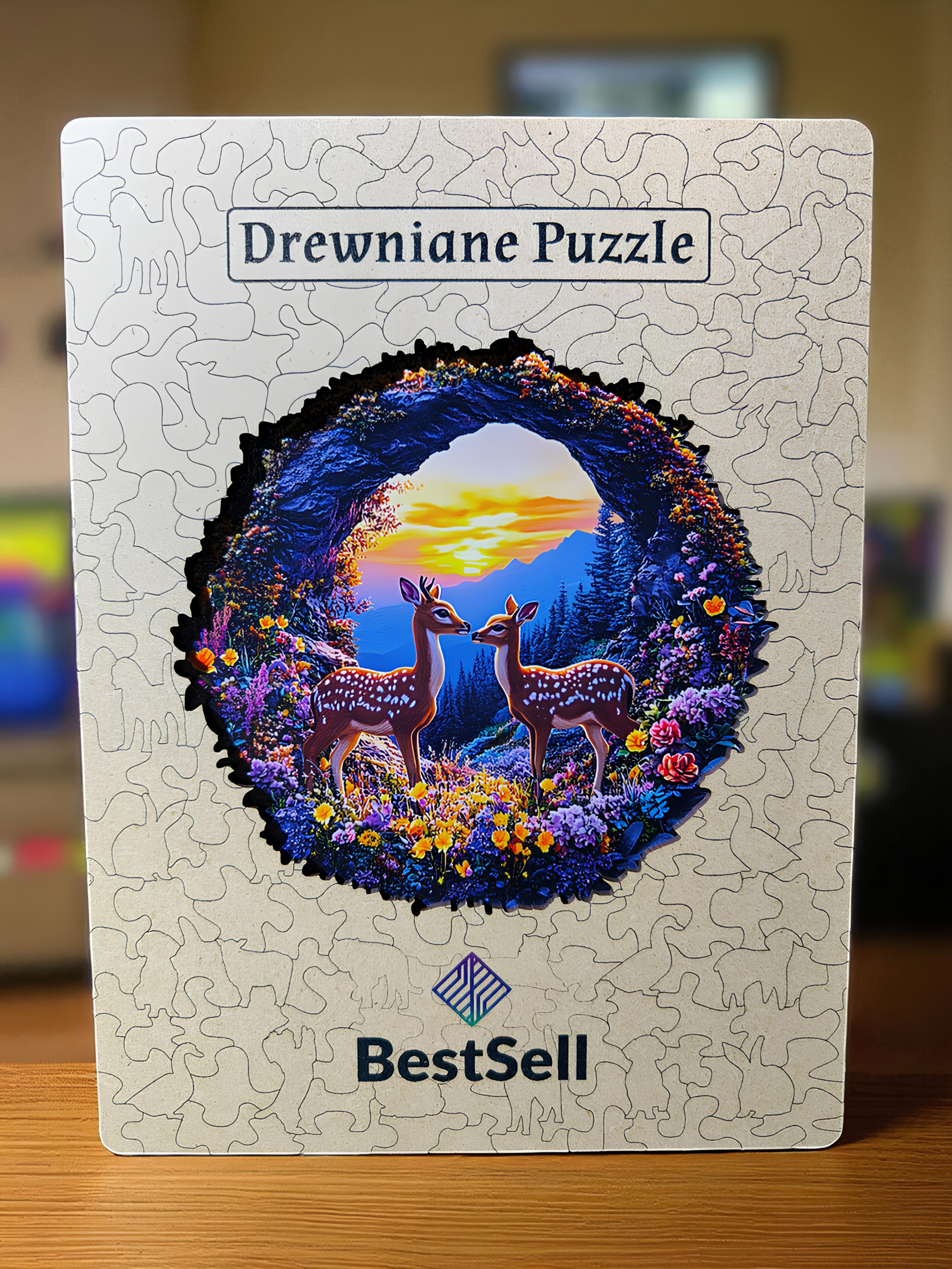 DREWNIANE PUZZLE BESTSELL SARNY NA ŁĄCE - UKŁADANKA ZWIERZĘTA PREZENT DLA DZIECI I DOROSŁYCH