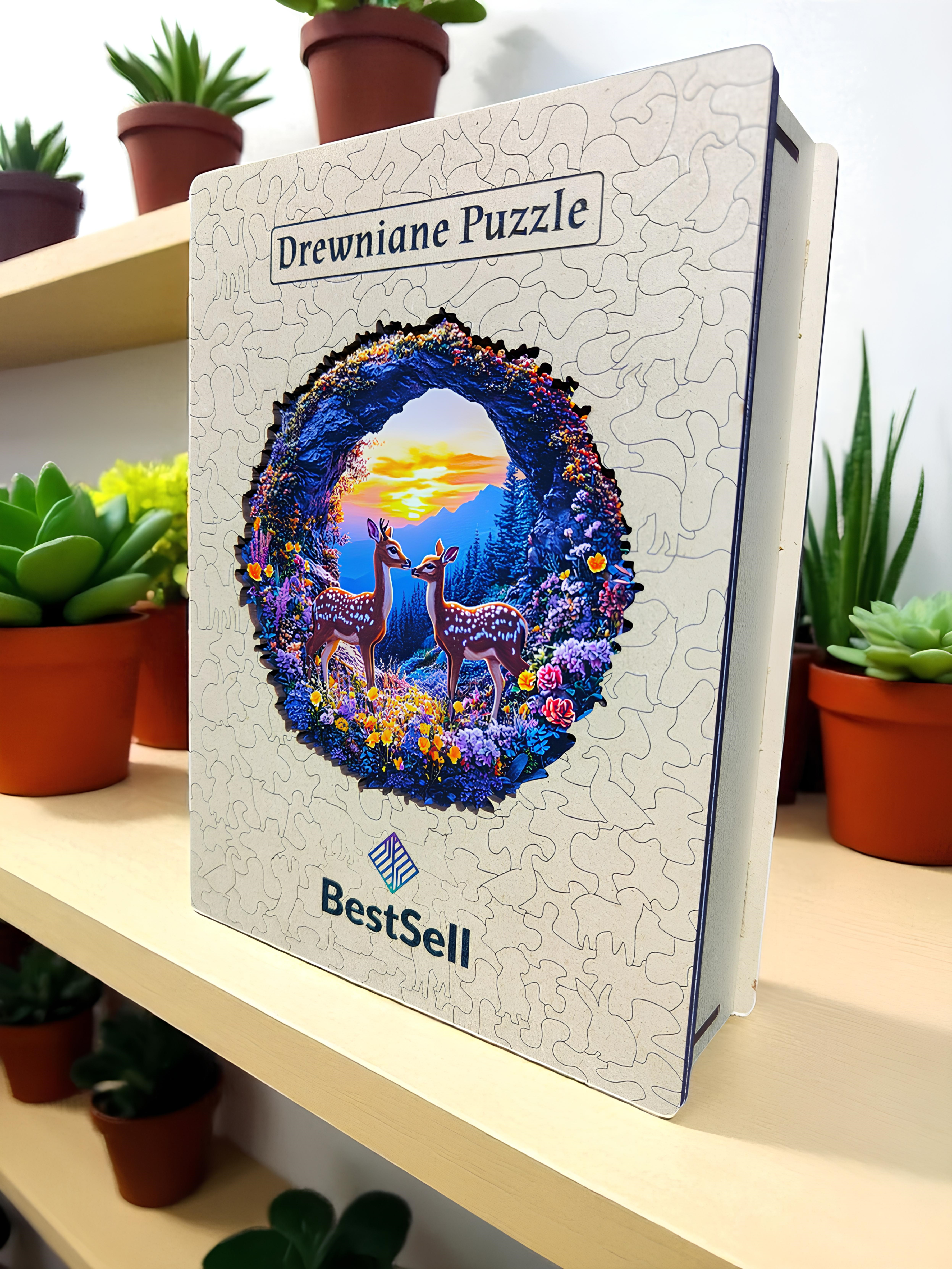 DREWNIANE PUZZLE BESTSELL SARNY NA ŁĄCE - UKŁADANKA ZWIERZĘTA PREZENT DLA DZIECI I DOROSŁYCH