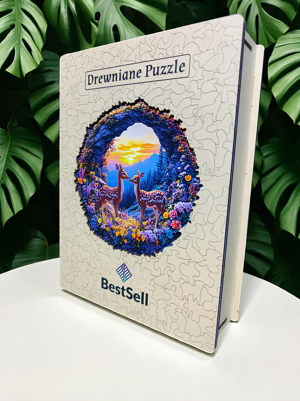 Puzzle Drewniane Sarny na Łące