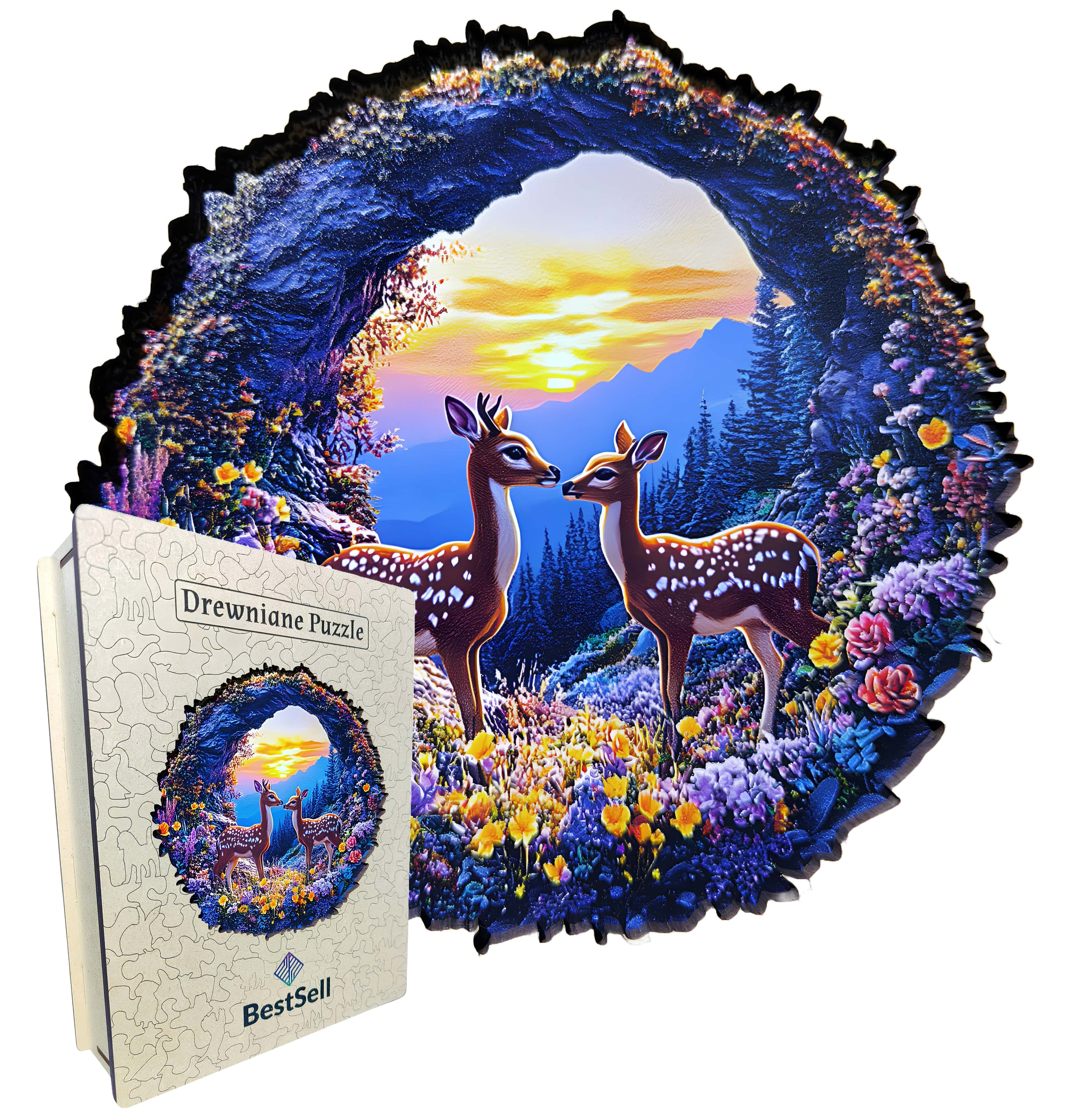 DREWNIANE PUZZLE BESTSELL SARNY NA ŁĄCE - UKŁADANKA ZWIERZĘTA PREZENT DLA DZIECI I DOROSŁYCH