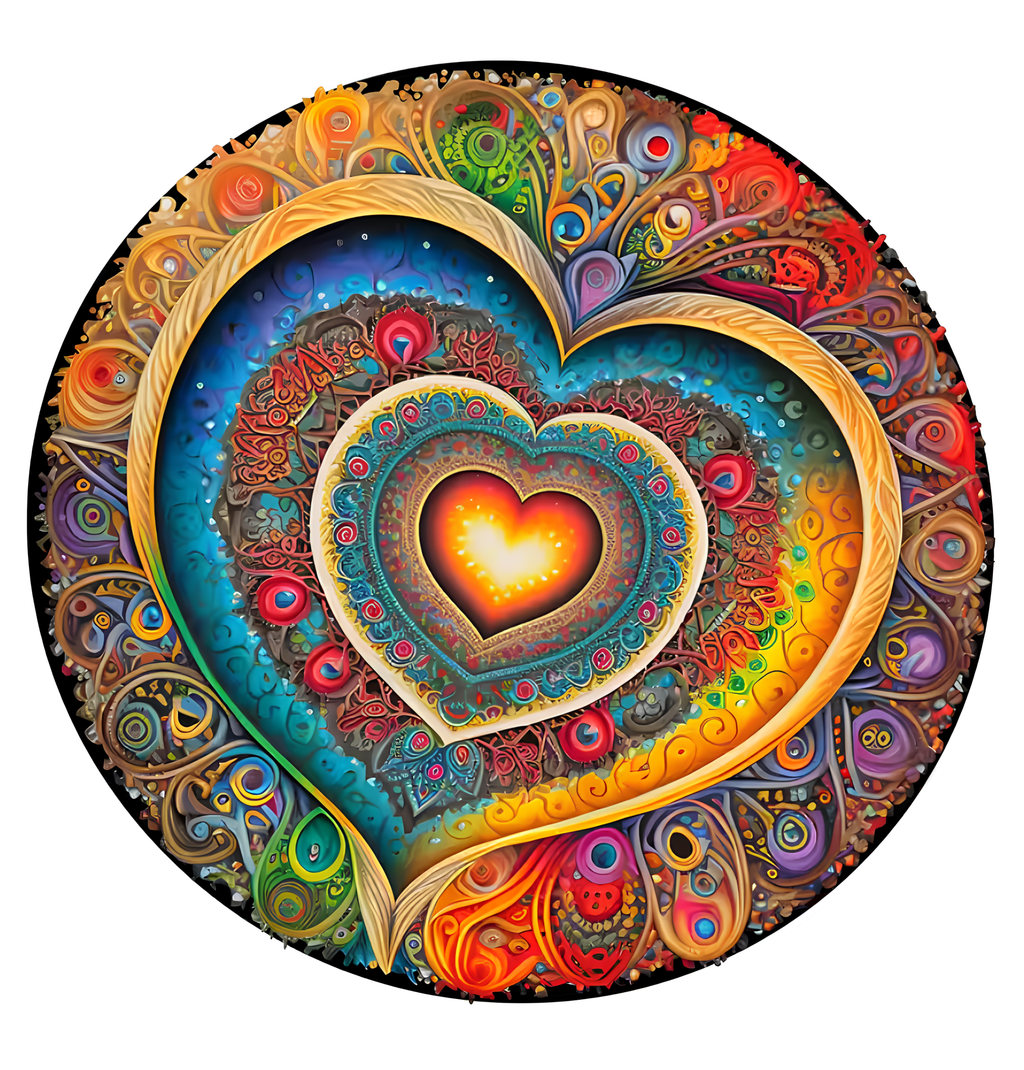 PUZZLE DREWNIANE SERCE - PUZZLE W KSZTAŁCIE ZWIERZĄT - PREZENT DLA MAMY BABCI BLISKIEJ OSOBY