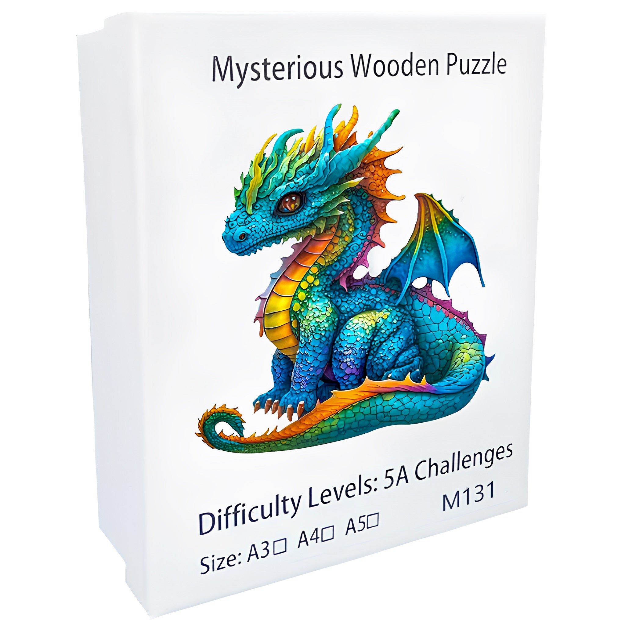 Puzzle Drewniane Niebieski Smok