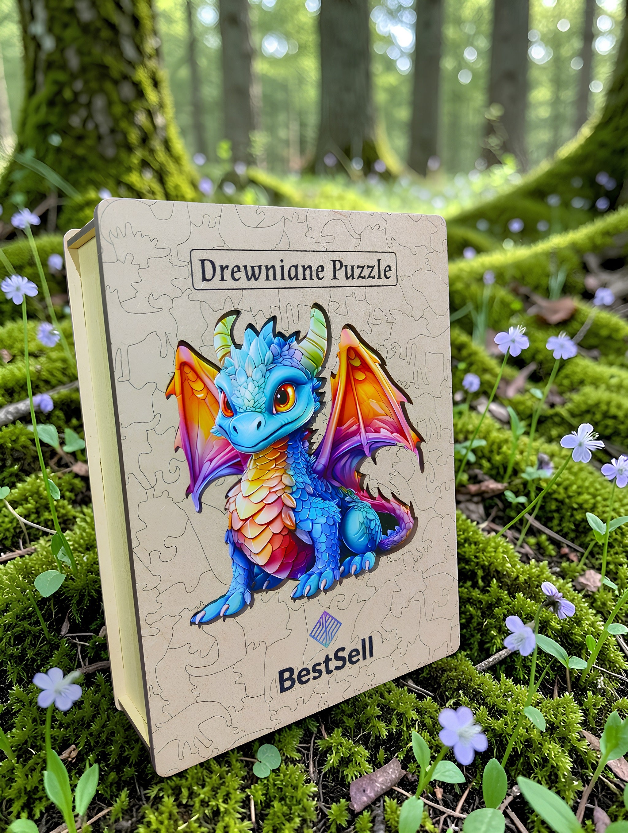 Puzzle Drewniane Smok