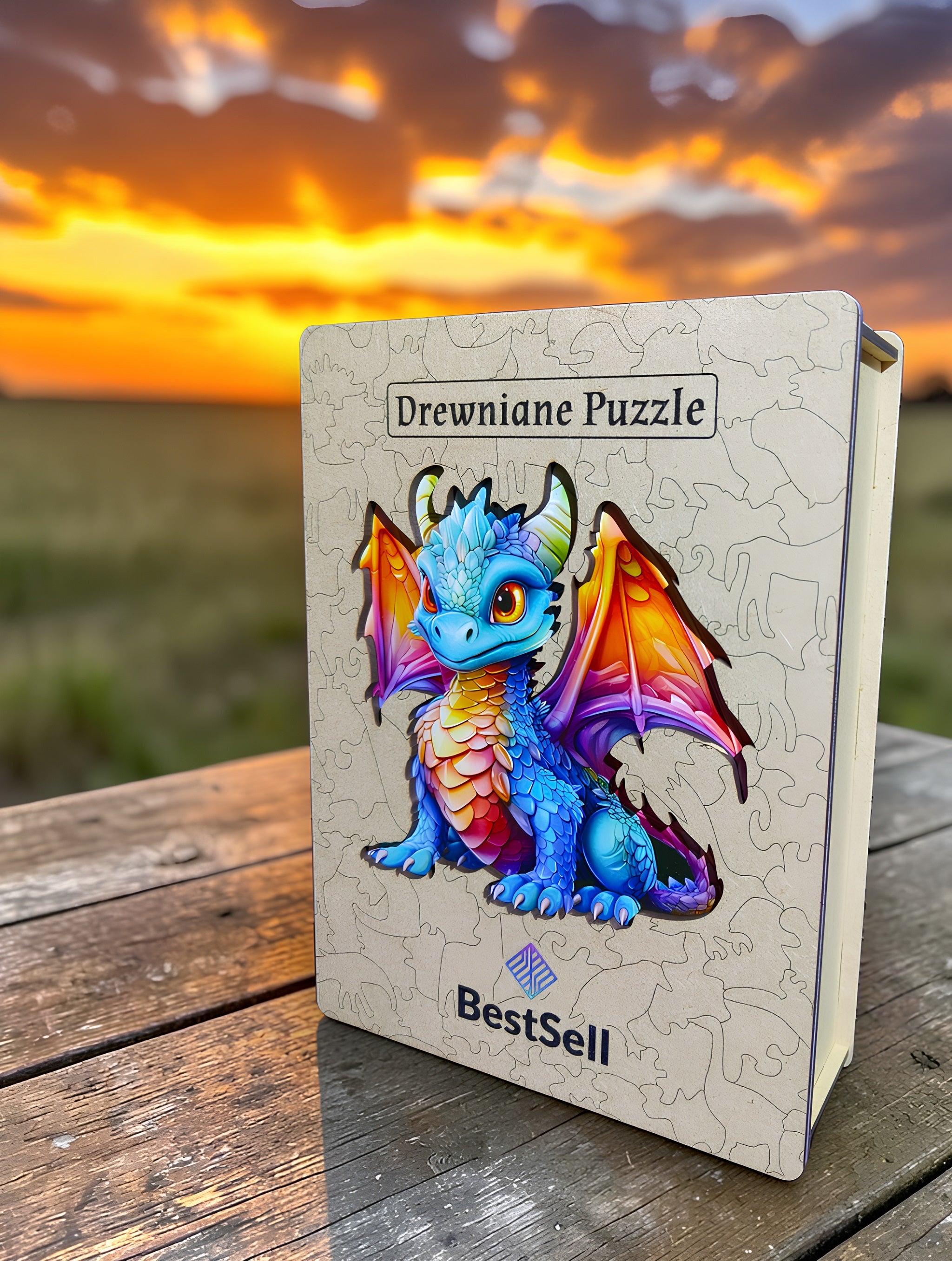 Puzzle Drewniane Smok