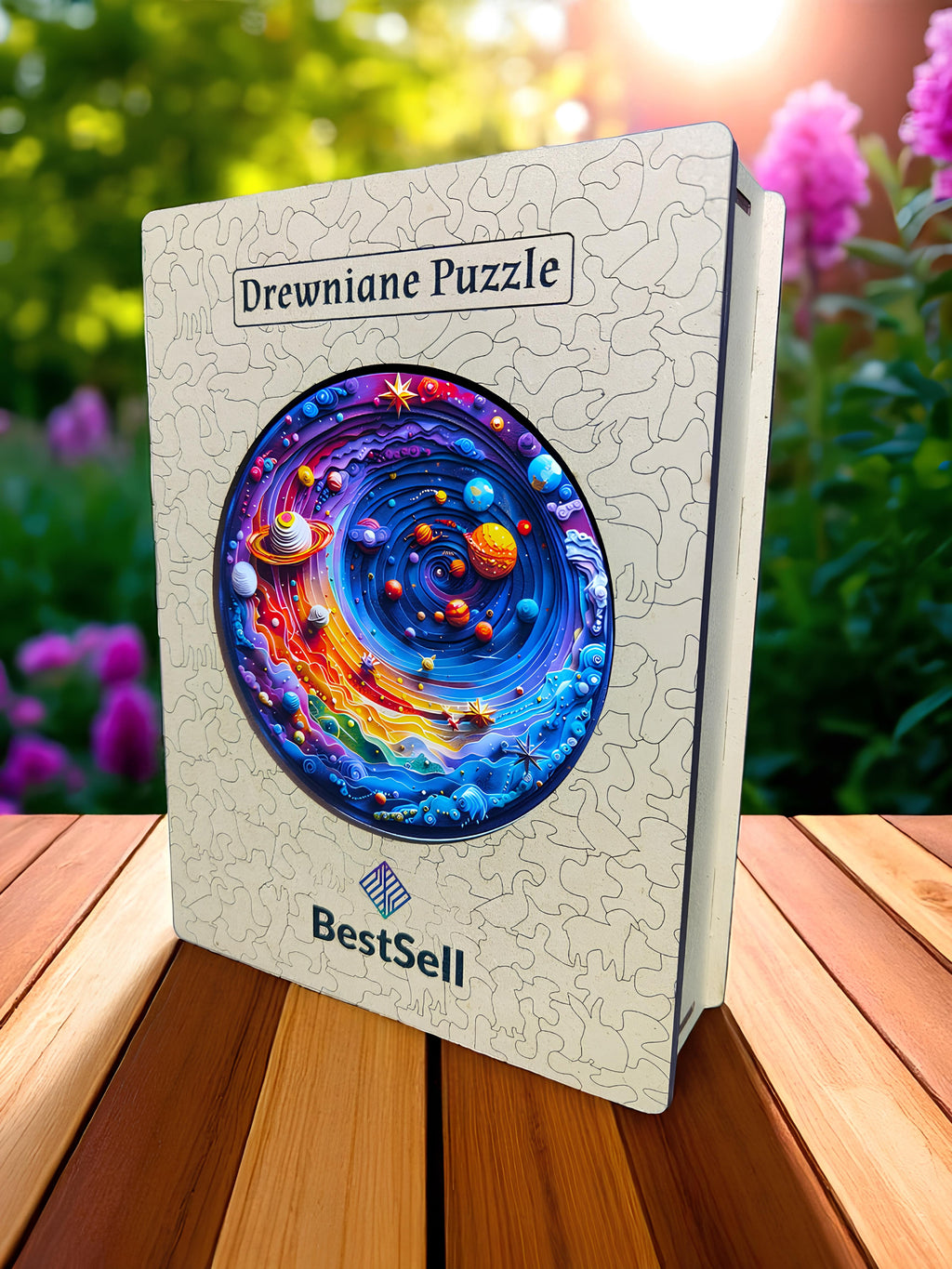 DREWNIANE PUZZLE BESTSELL KOSMOS PLANETY - KREATYWNA UKŁADANKA DLA DZIECI I DOROSŁYCH