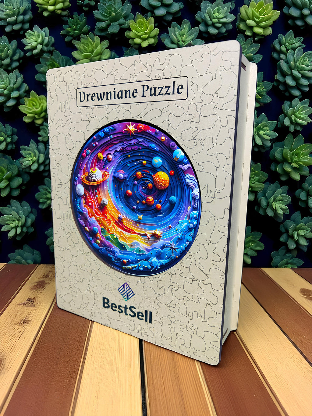 DREWNIANE PUZZLE BESTSELL KOSMOS PLANETY - KREATYWNA UKŁADANKA DLA DZIECI I DOROSŁYCH