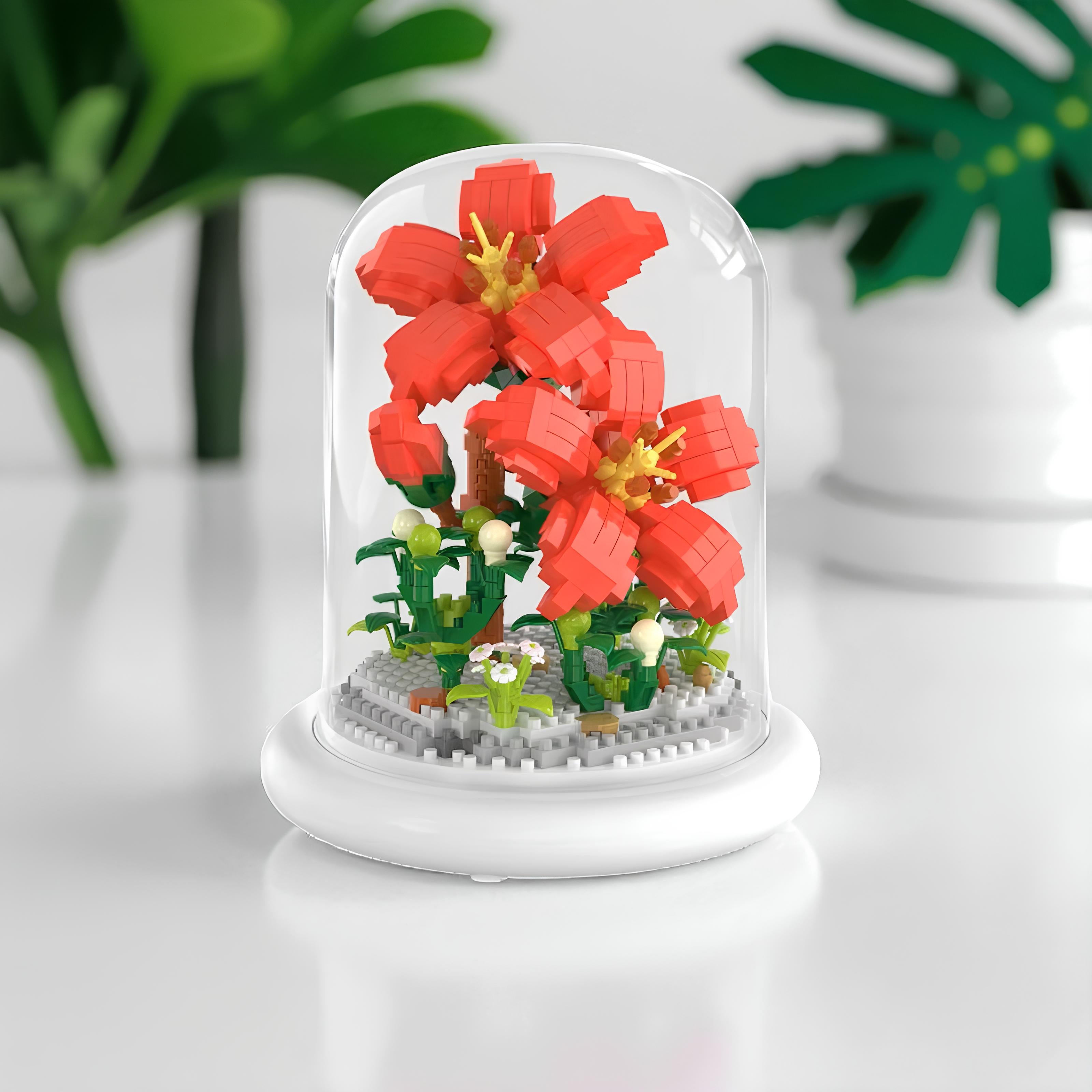 Klocki Konstrukcyjne Kwiaty Kwiatki Dla Dziewczynki + Oświetlenie