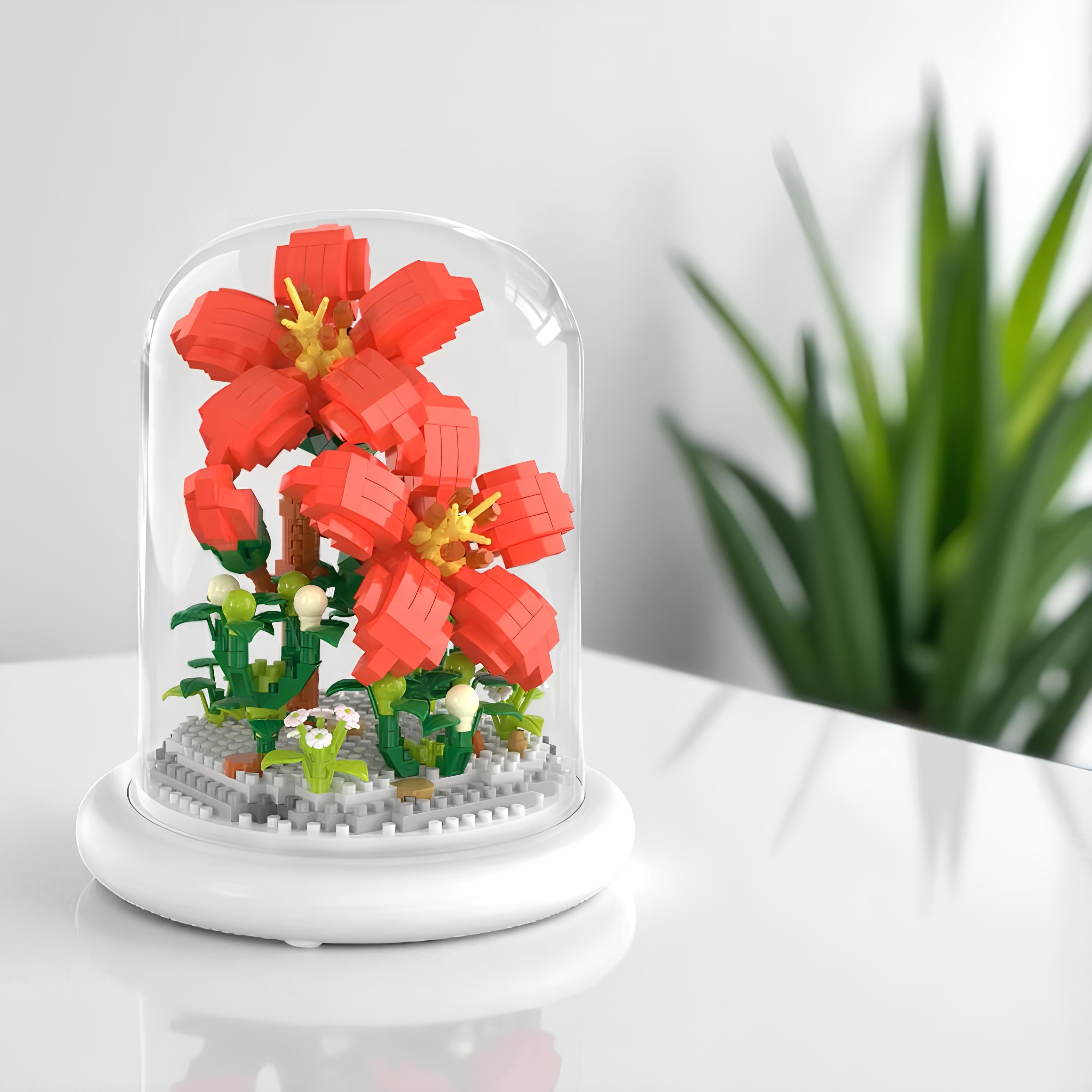 Klocki Konstrukcyjne Kwiaty Kwiatki Dla Dziewczynki + Oświetlenie