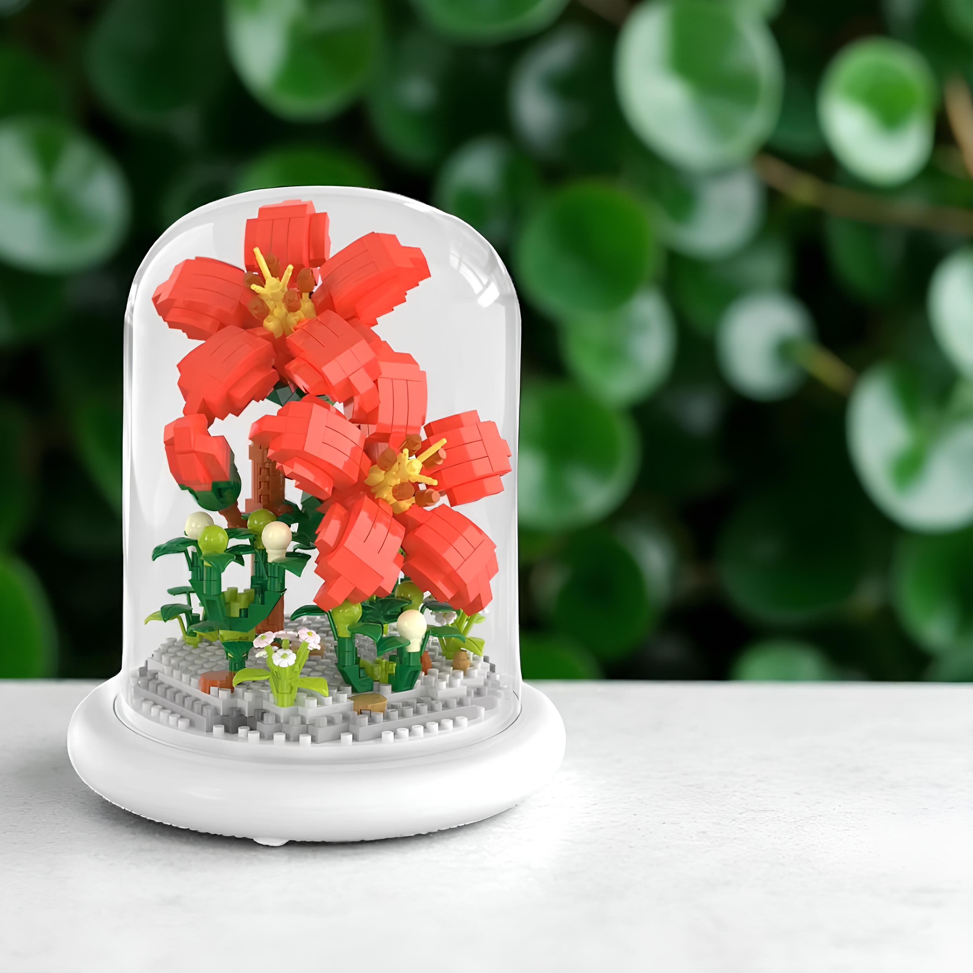 Klocki Konstrukcyjne Kwiaty Kwiatki Dla Dziewczynki + Oświetlenie