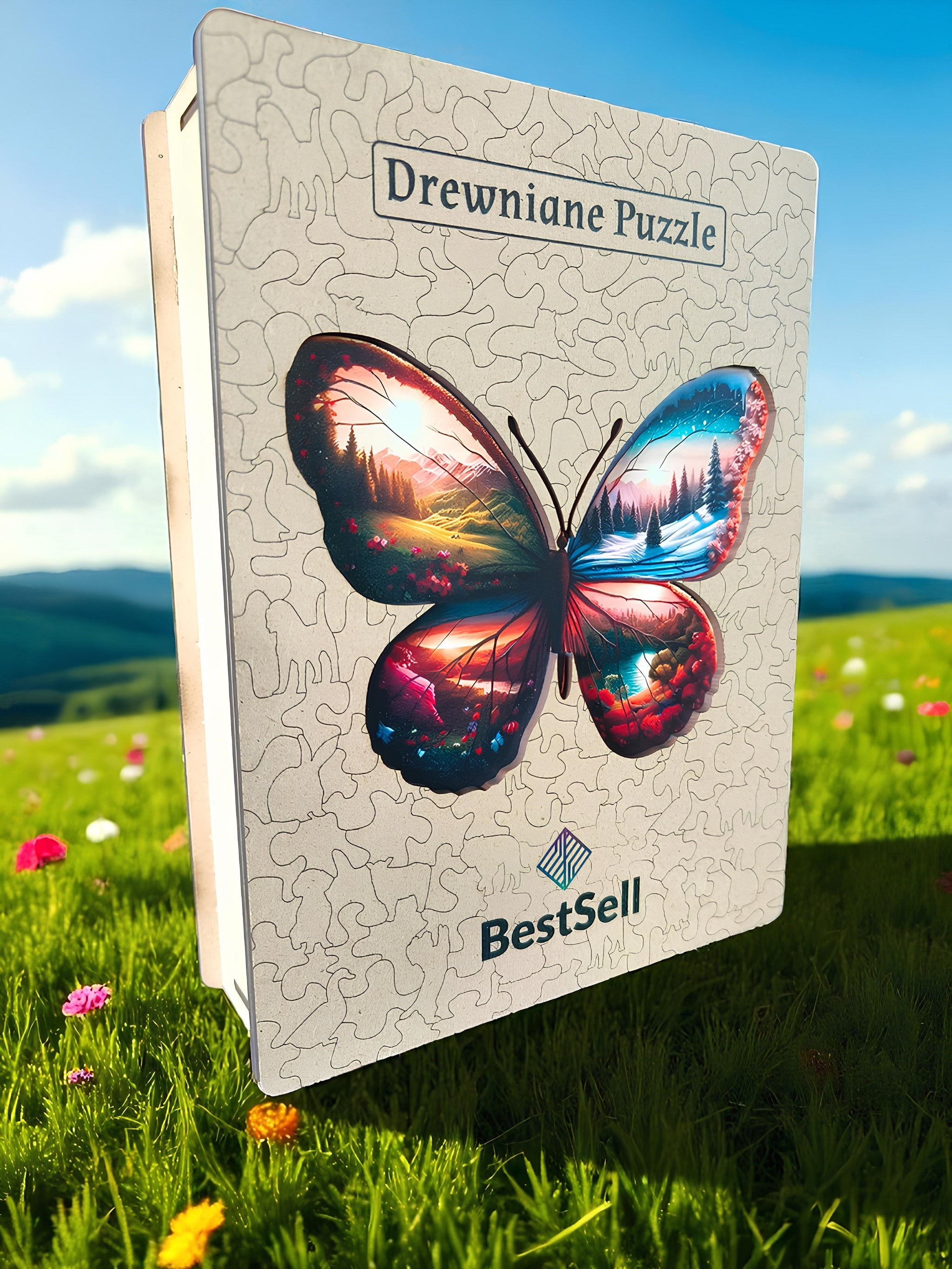 Puzzle Drewniane Motyl Pory Roku