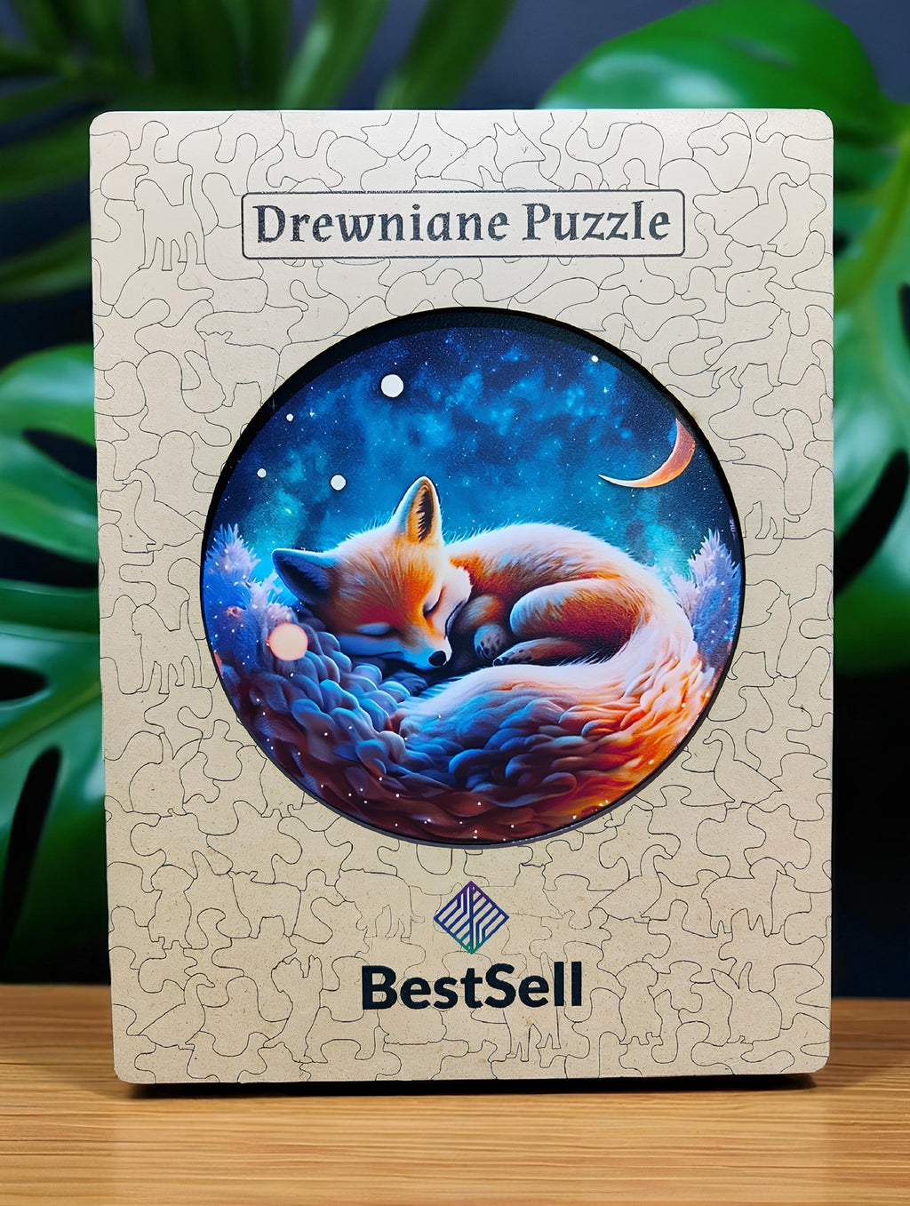 Puzzle Drewniane Śpiący Lisek