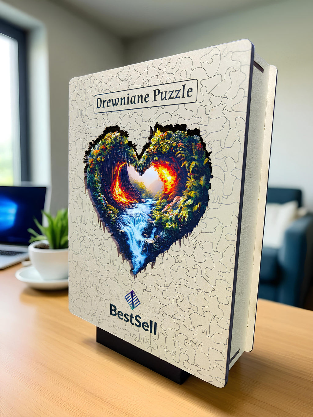 DREWNIANE PUZZLE BESTSELL SERCE ŻYCIA - PREZENT DLA DZIECI I DOROSŁYCH NA URODZINY ROCZNICĘ