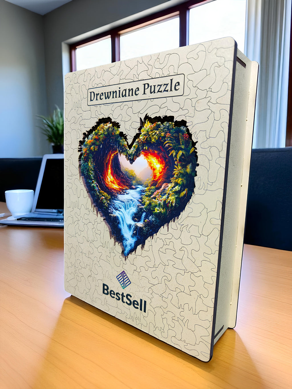 DREWNIANE PUZZLE BESTSELL SERCE ŻYCIA - PREZENT DLA DZIECI I DOROSŁYCH NA URODZINY ROCZNICĘ