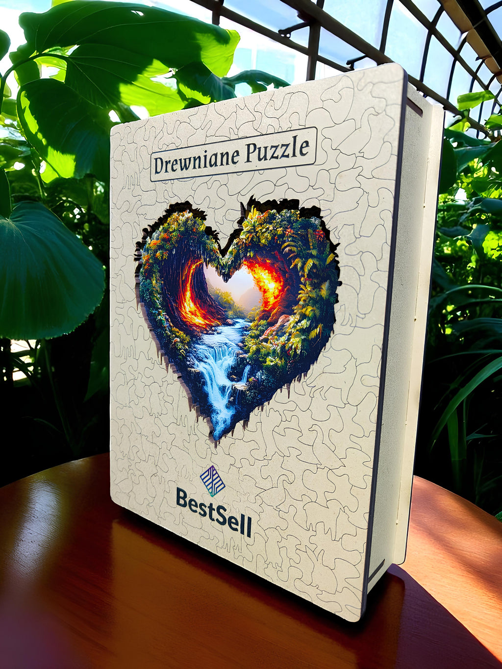 DREWNIANE PUZZLE BESTSELL SERCE ŻYCIA - PREZENT DLA DZIECI I DOROSŁYCH NA URODZINY ROCZNICĘ