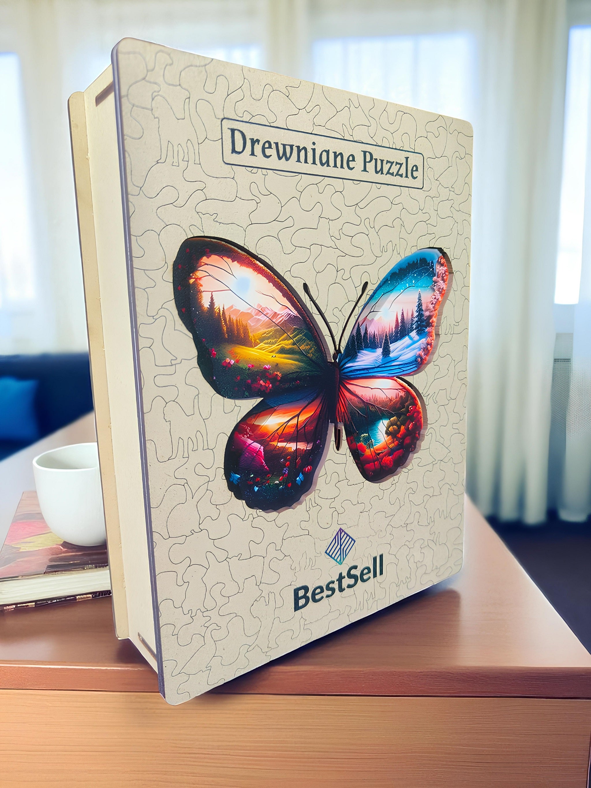 Puzzle Drewniane Motyl Pory Roku